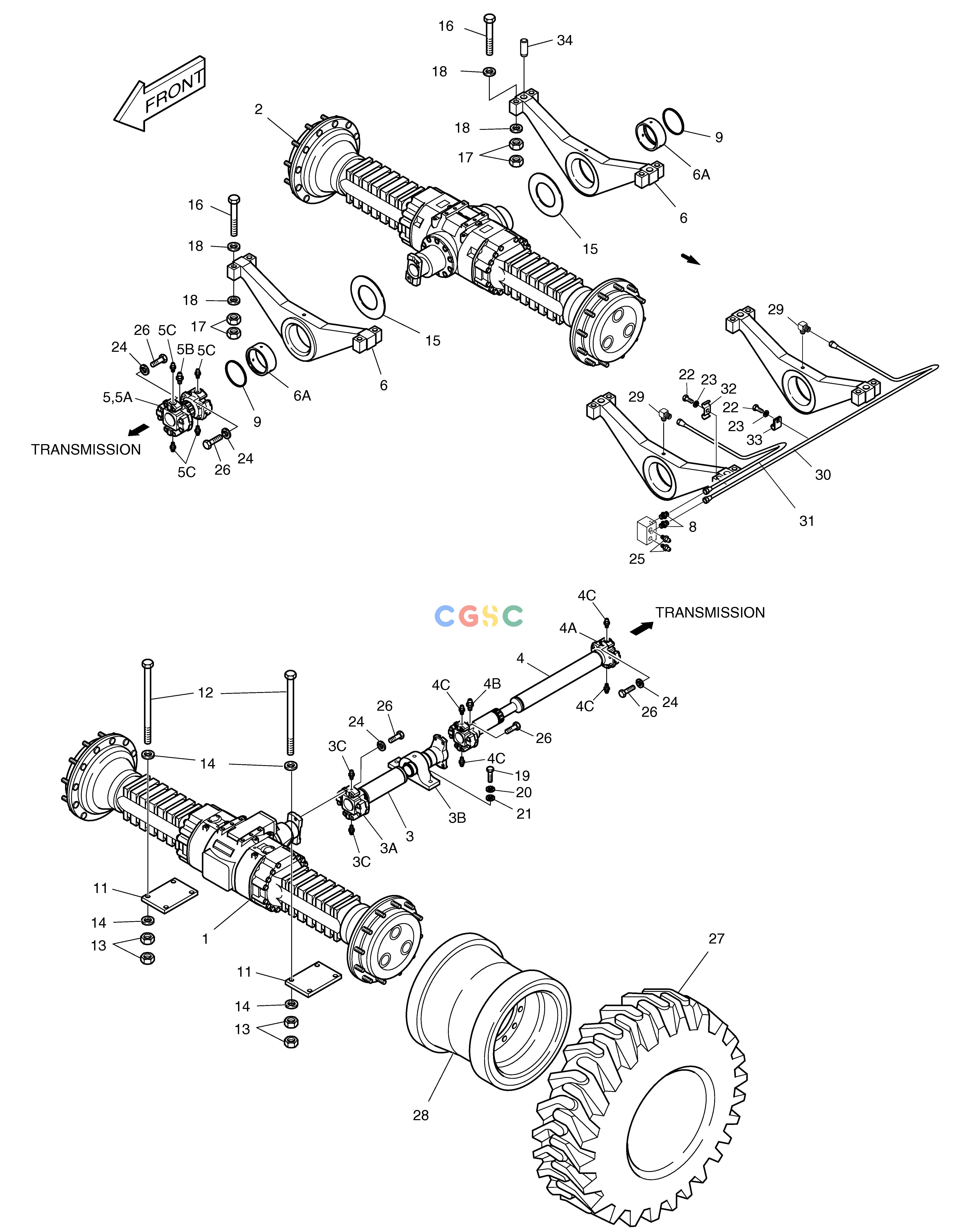 斗山零件查询AXLE & DRIVE SHAFT MEGA 160 TIER-II Doosan parts catalog online