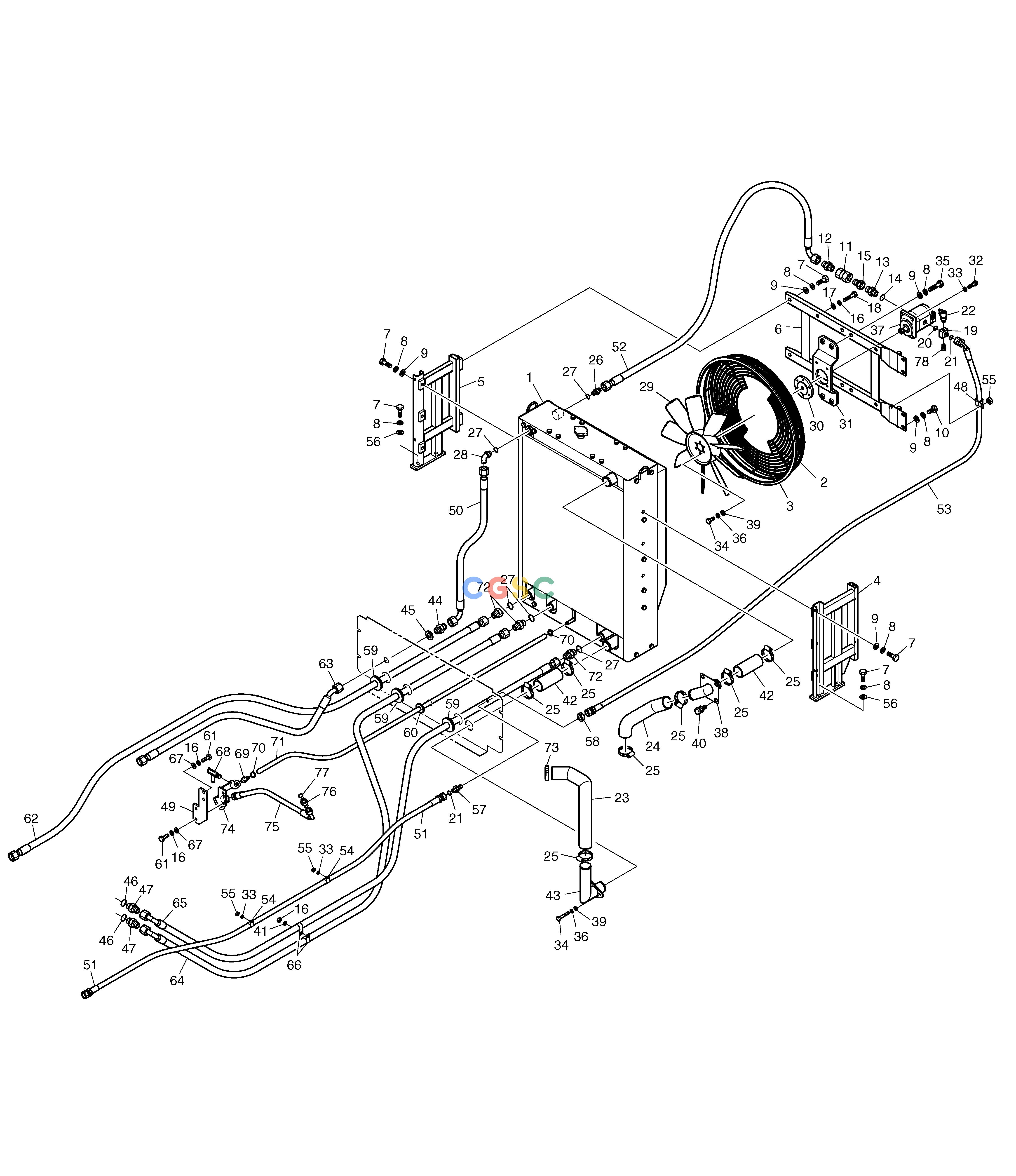 斗山零件查询COOLER PIPING MEGA 160 TIER-II Doosan parts catalog online