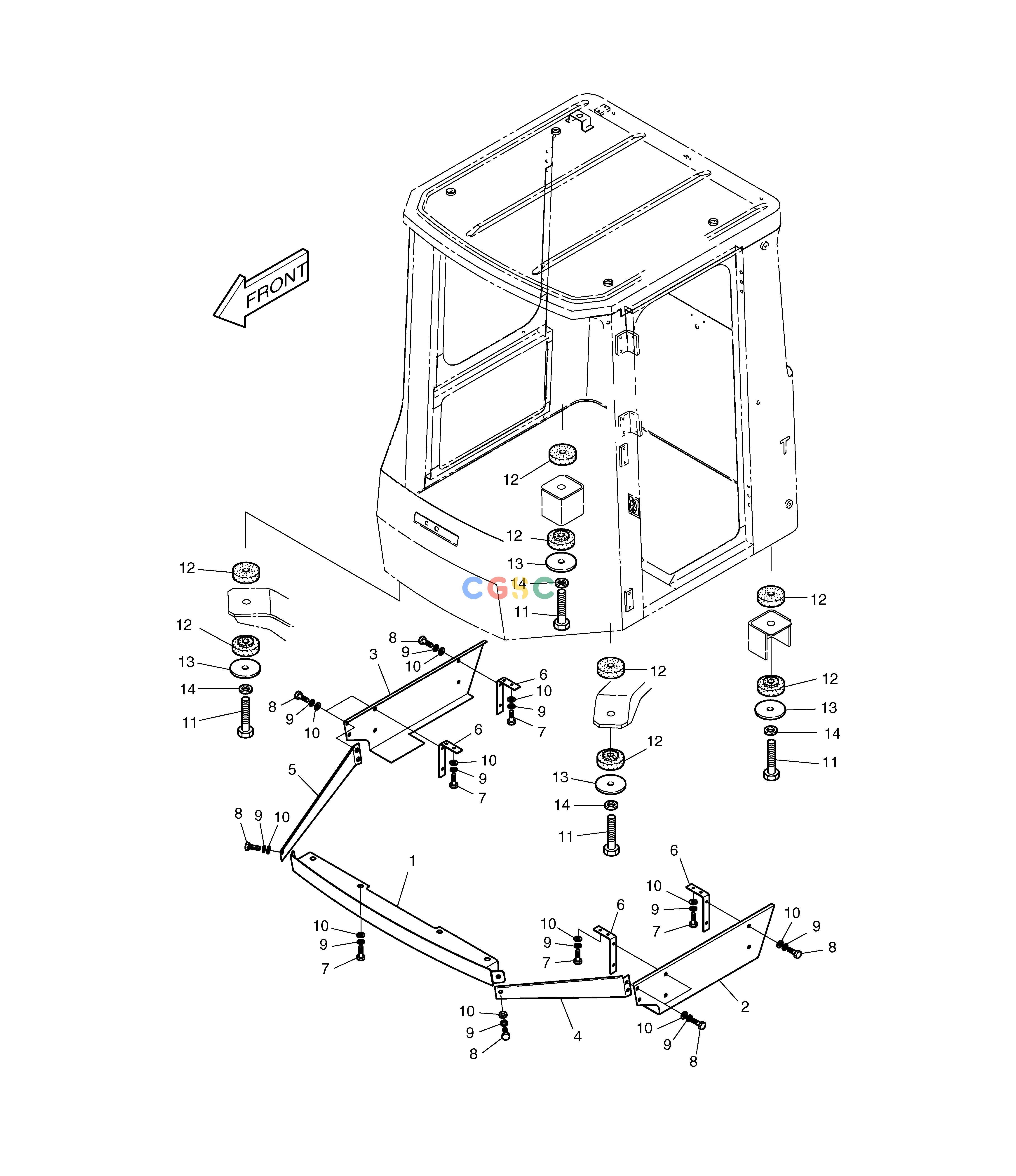 斗山零件查询CABIN MOUNTING MEGA 160 TIER-II Doosan parts catalog online