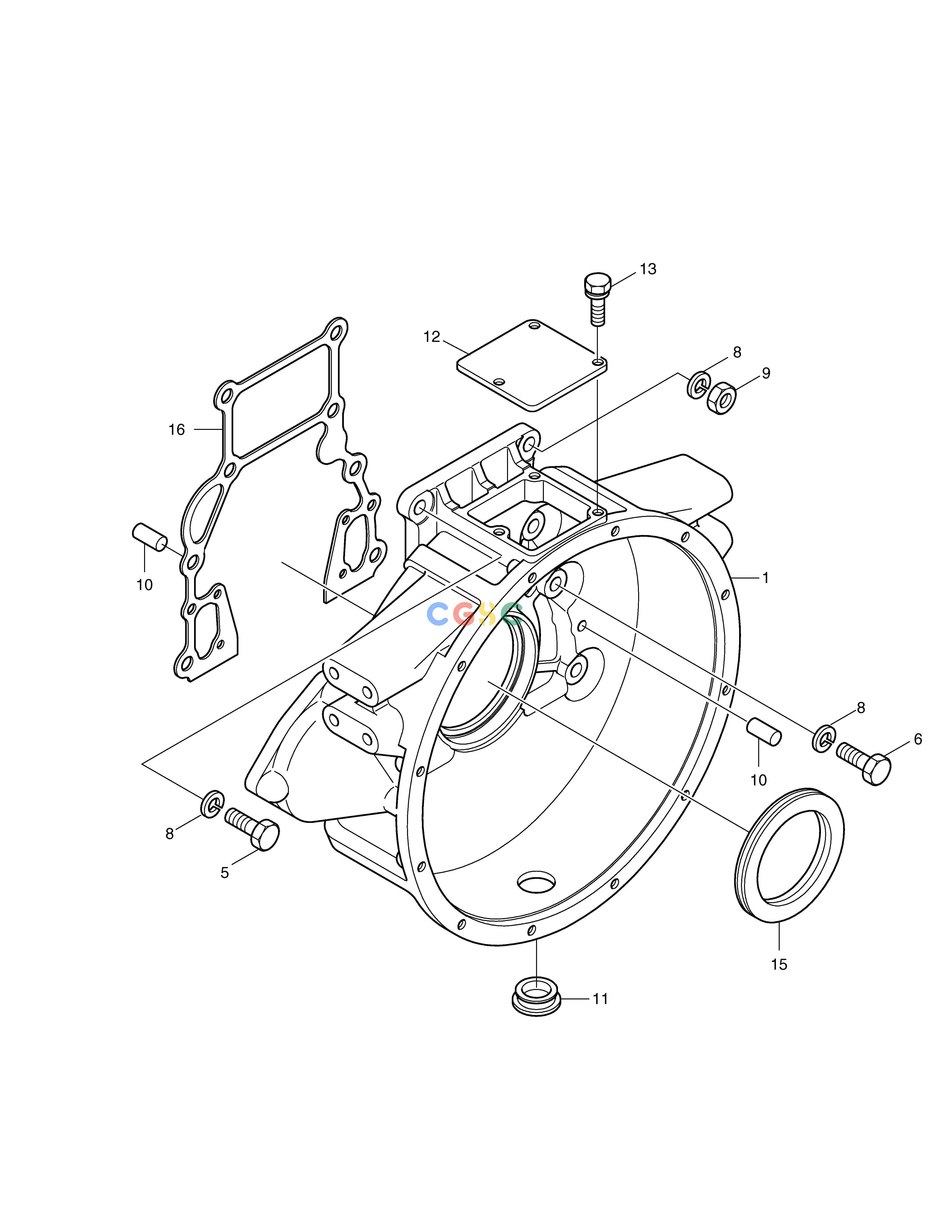 斗山零件查询FLYWHEEL HOUSING MEGA 160 TIER-II Doosan parts catalog online