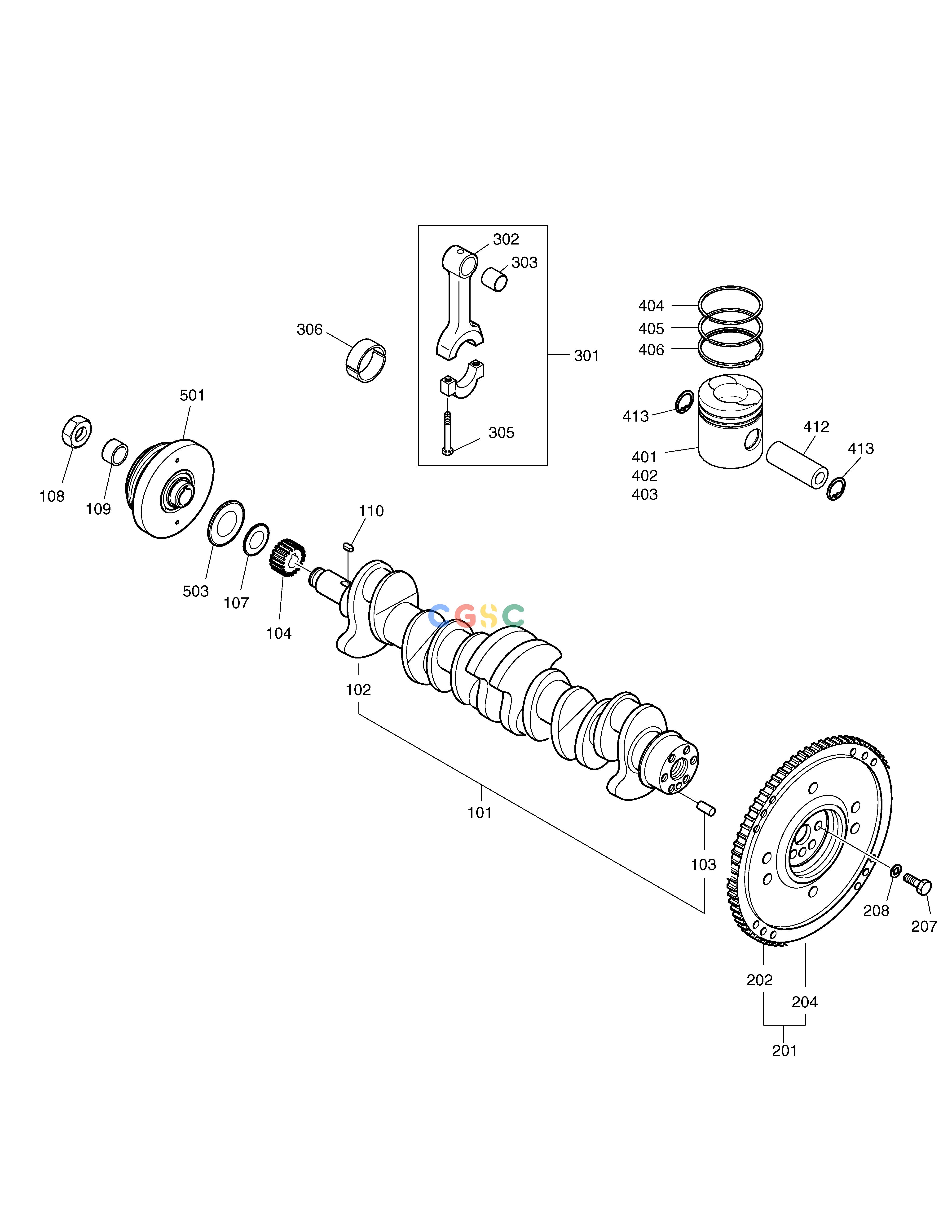 斗山零件查询CRANK SHAFT MEGA 160 TIER-II Doosan parts catalog online