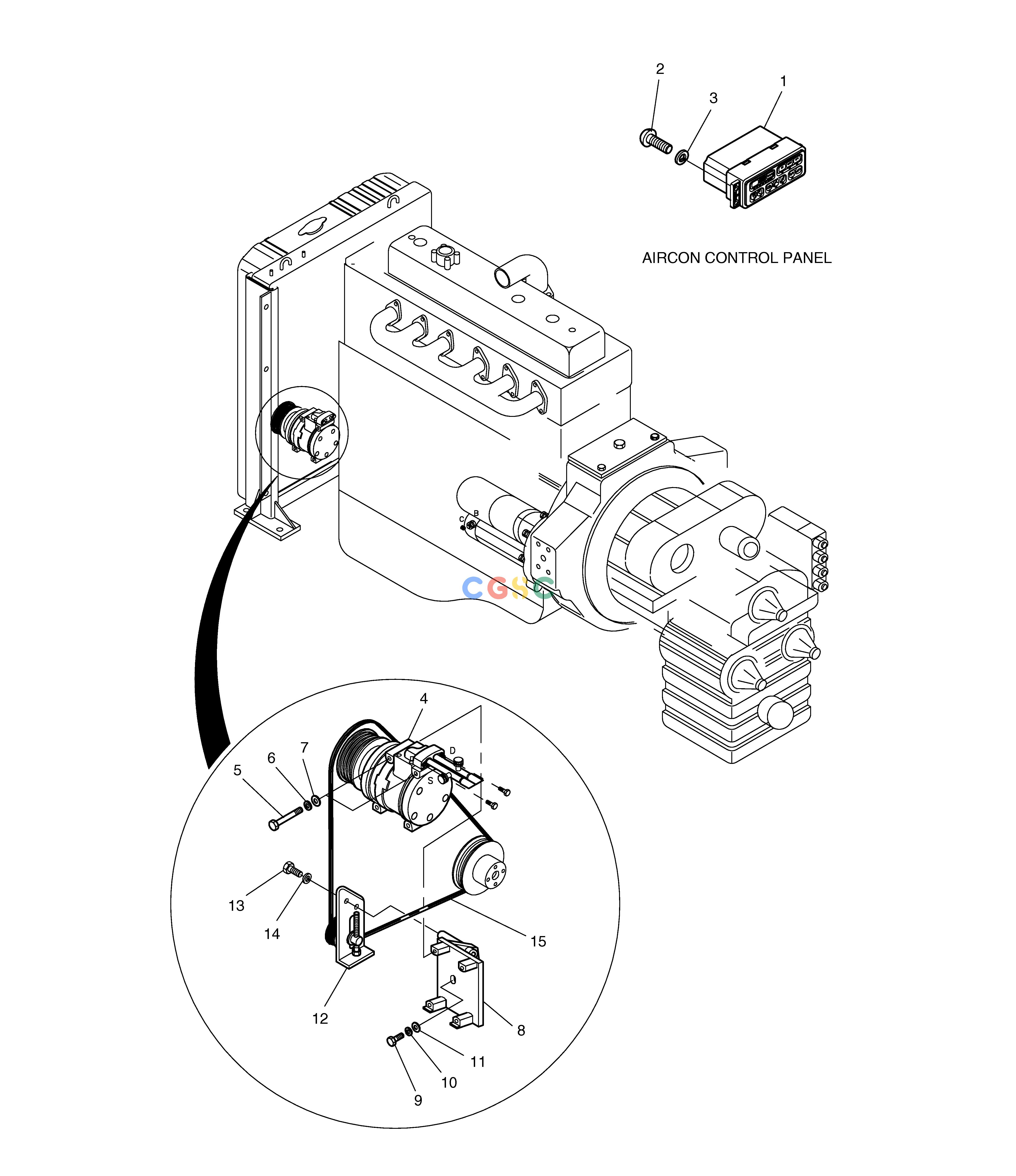 斗山零件查询AIRCONDITIONER(1) MEGA 160 TIER-II Doosan parts catalog online