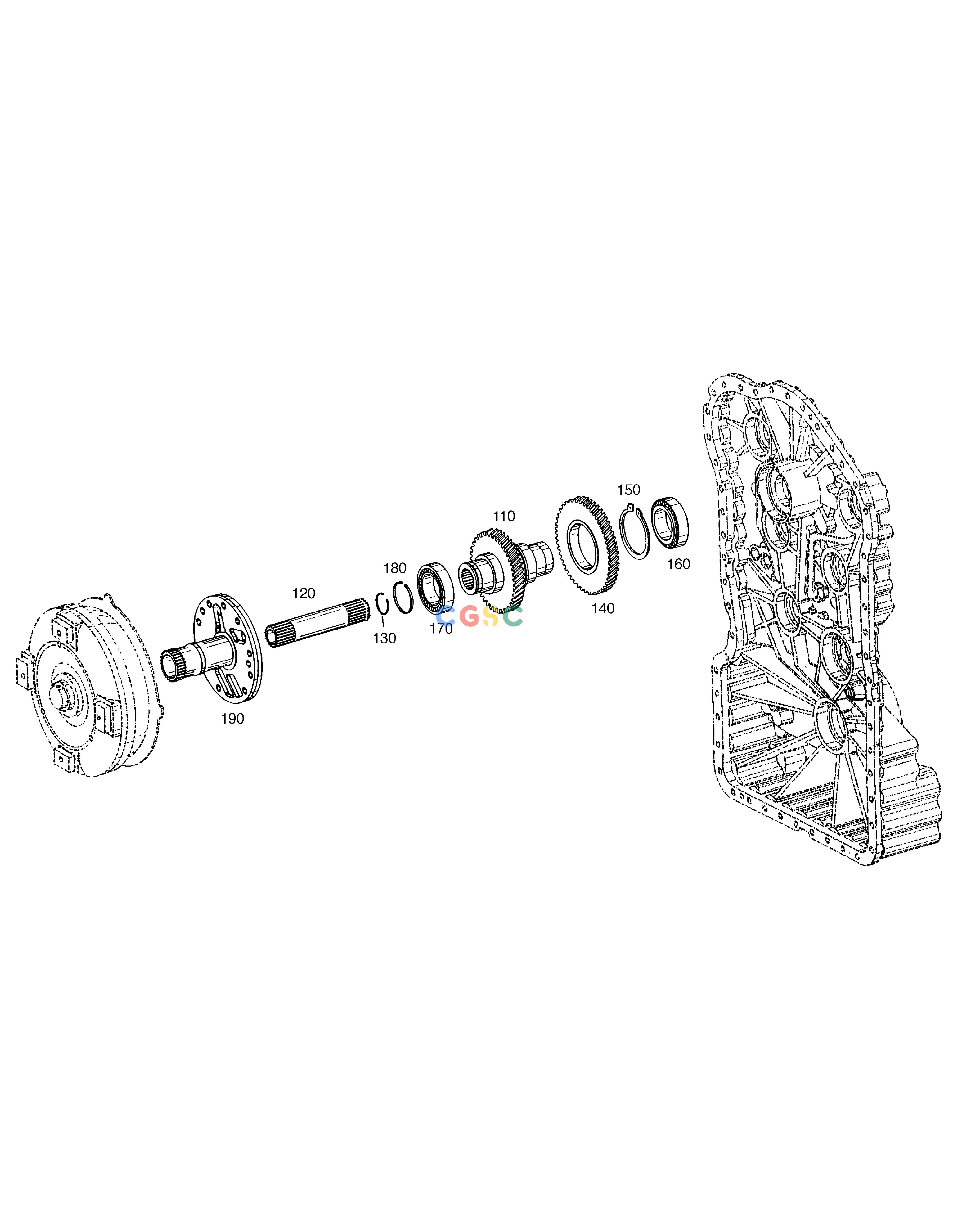 斗山零件查询INPUT-TRANSMISSION MEGA 160 TIER-II Doosan parts catalog online