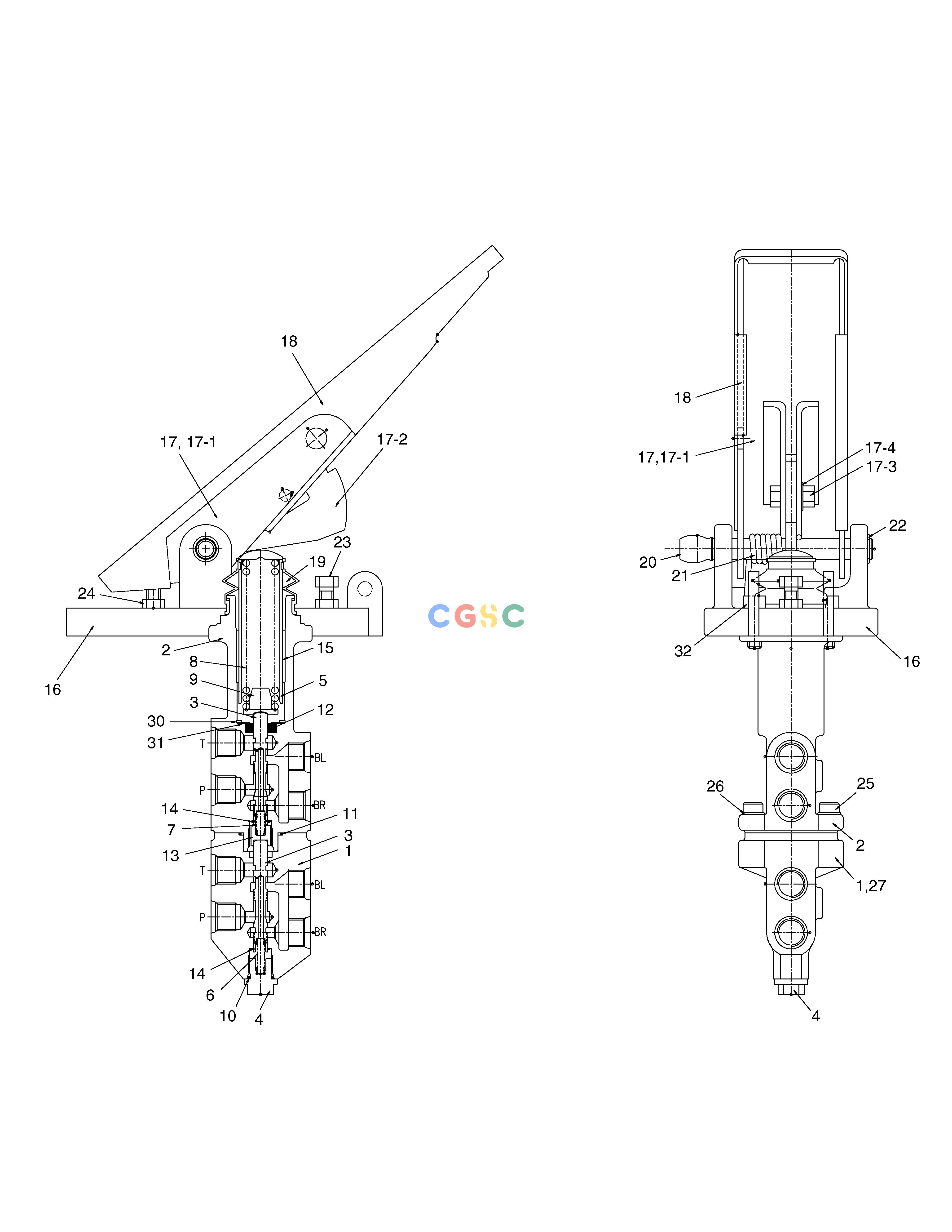 斗山零件查询FOOT BRAKE VALVE MEGA 160 TIER-II Doosan parts catalog online