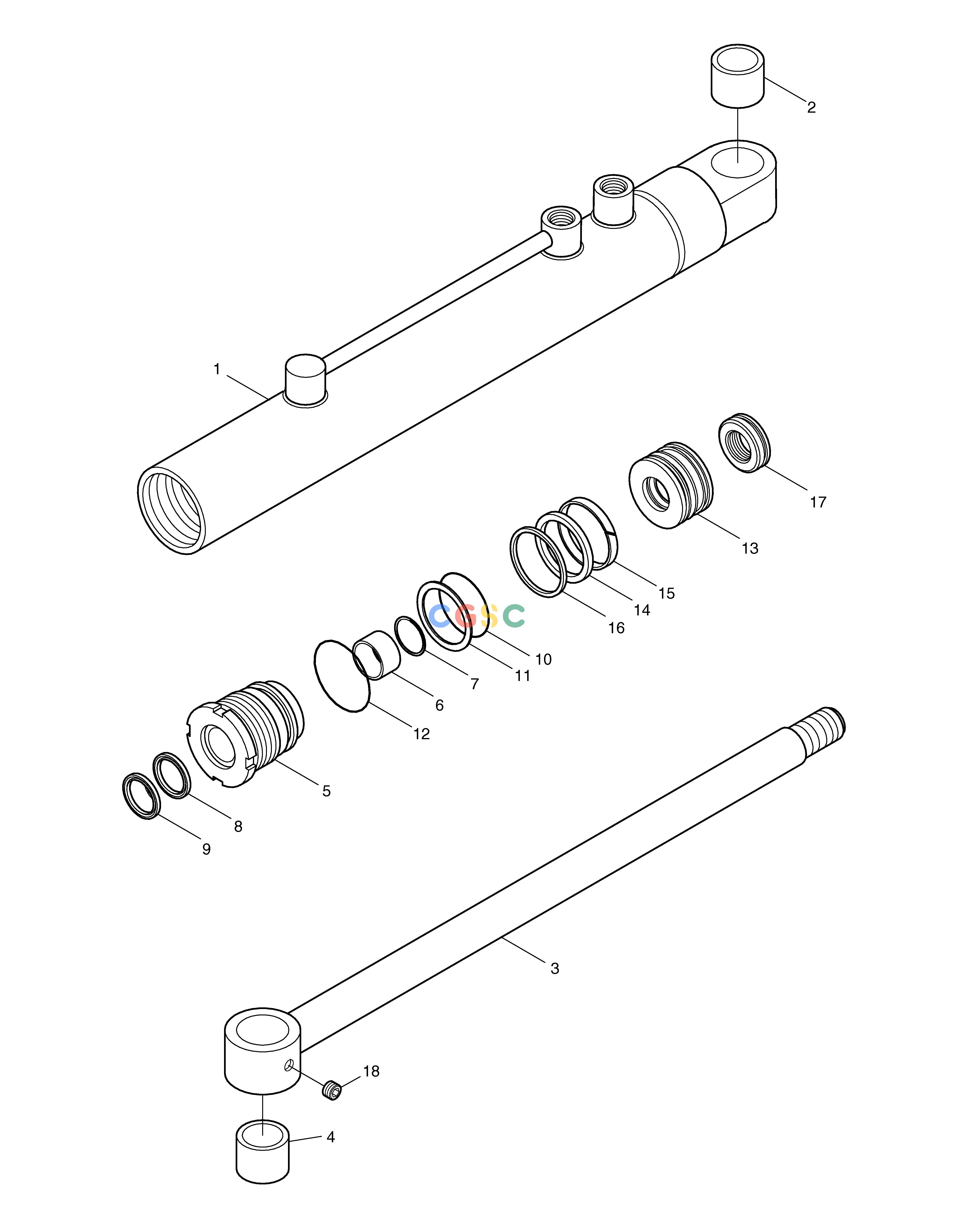斗山零件查询STEERING CYLINDER MEGA 160 TIER-II Doosan parts catalog online