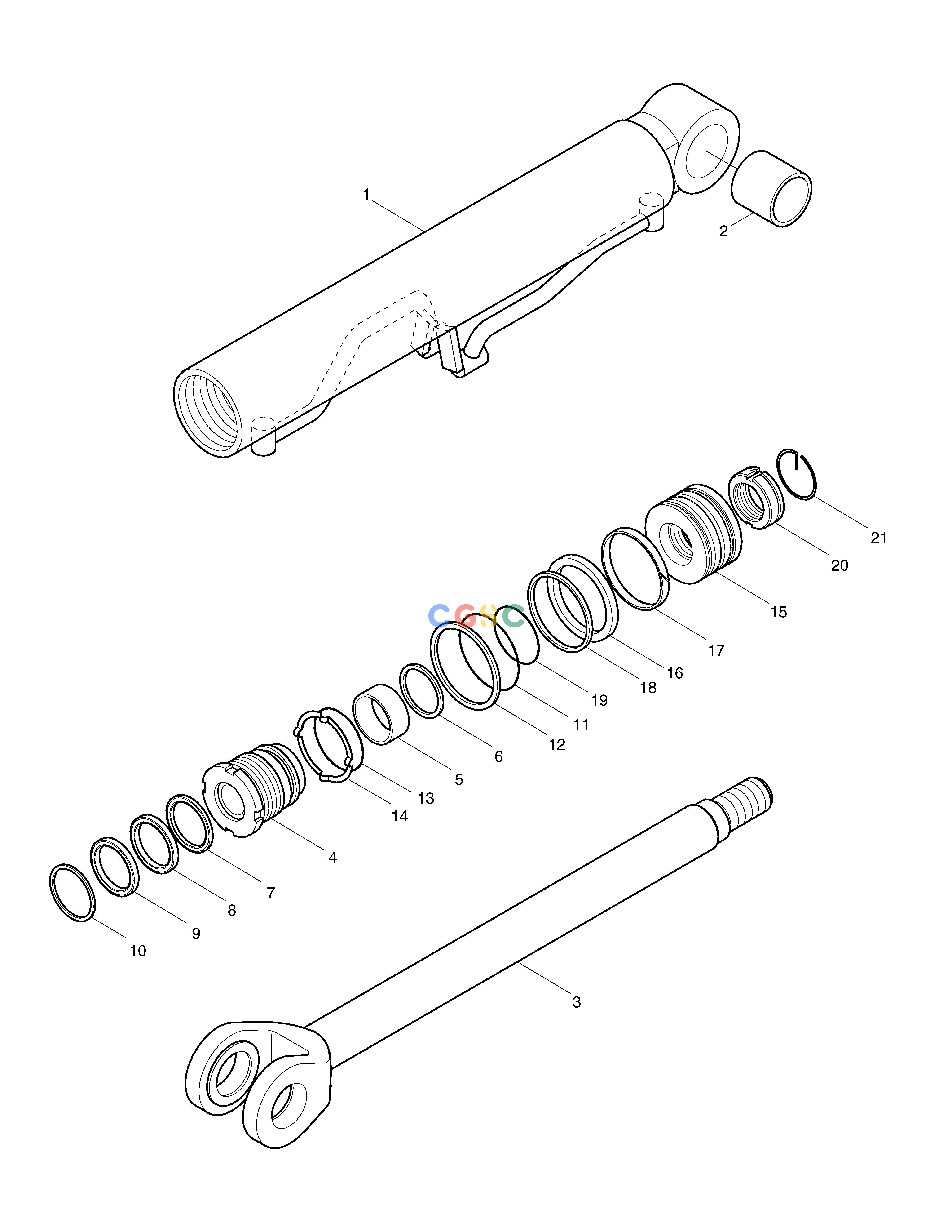 斗山零件查询LIFT CYLINDER MEGA 160 TIER-II Doosan parts catalog online