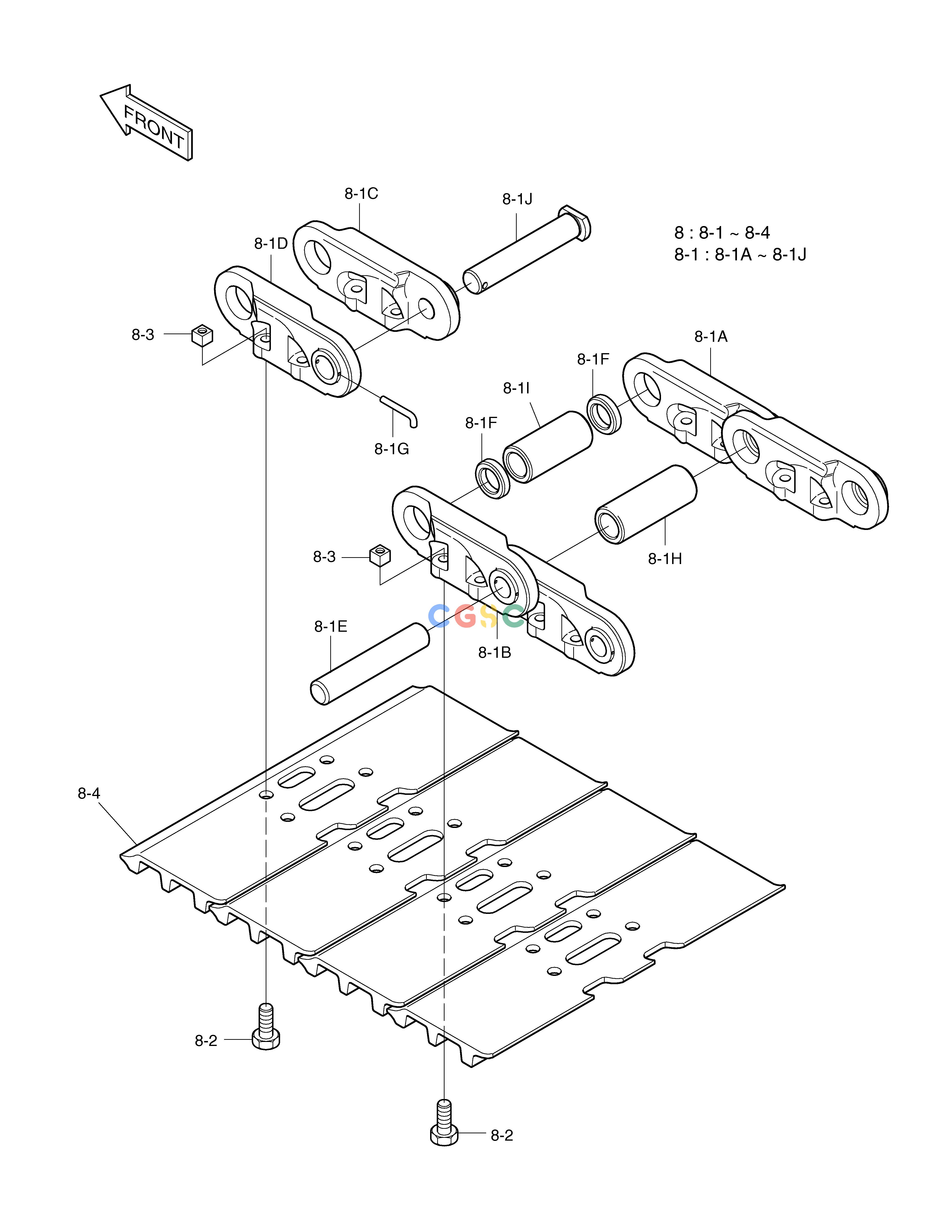 斗山零件查询TRACK SHOE ASS'Y-600G SOLAR 175LC-V Doosan parts catalog online