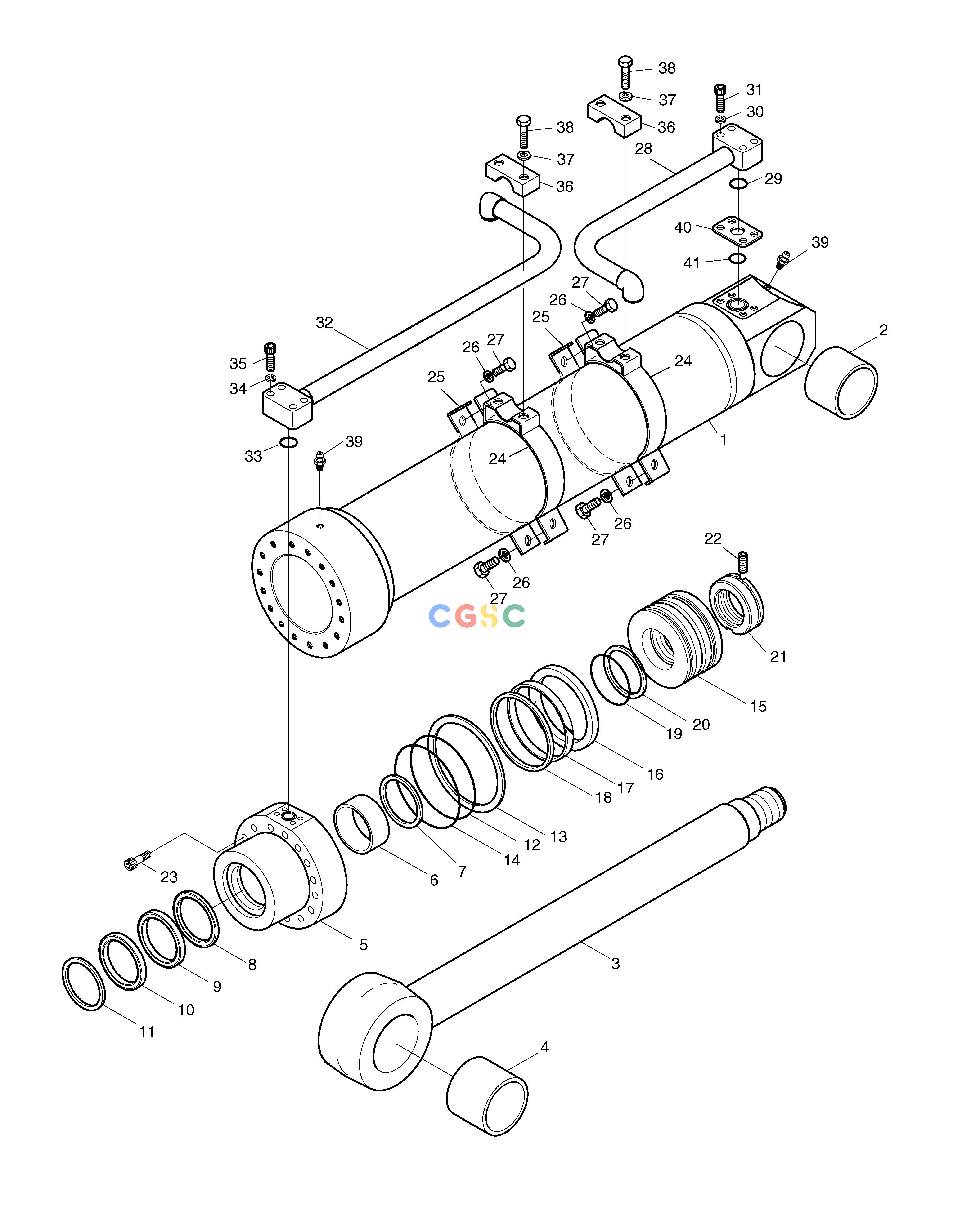 斗山零件查询ARTI.BOOM CYLINDER SOLAR 175LC-V Doosan parts catalog online