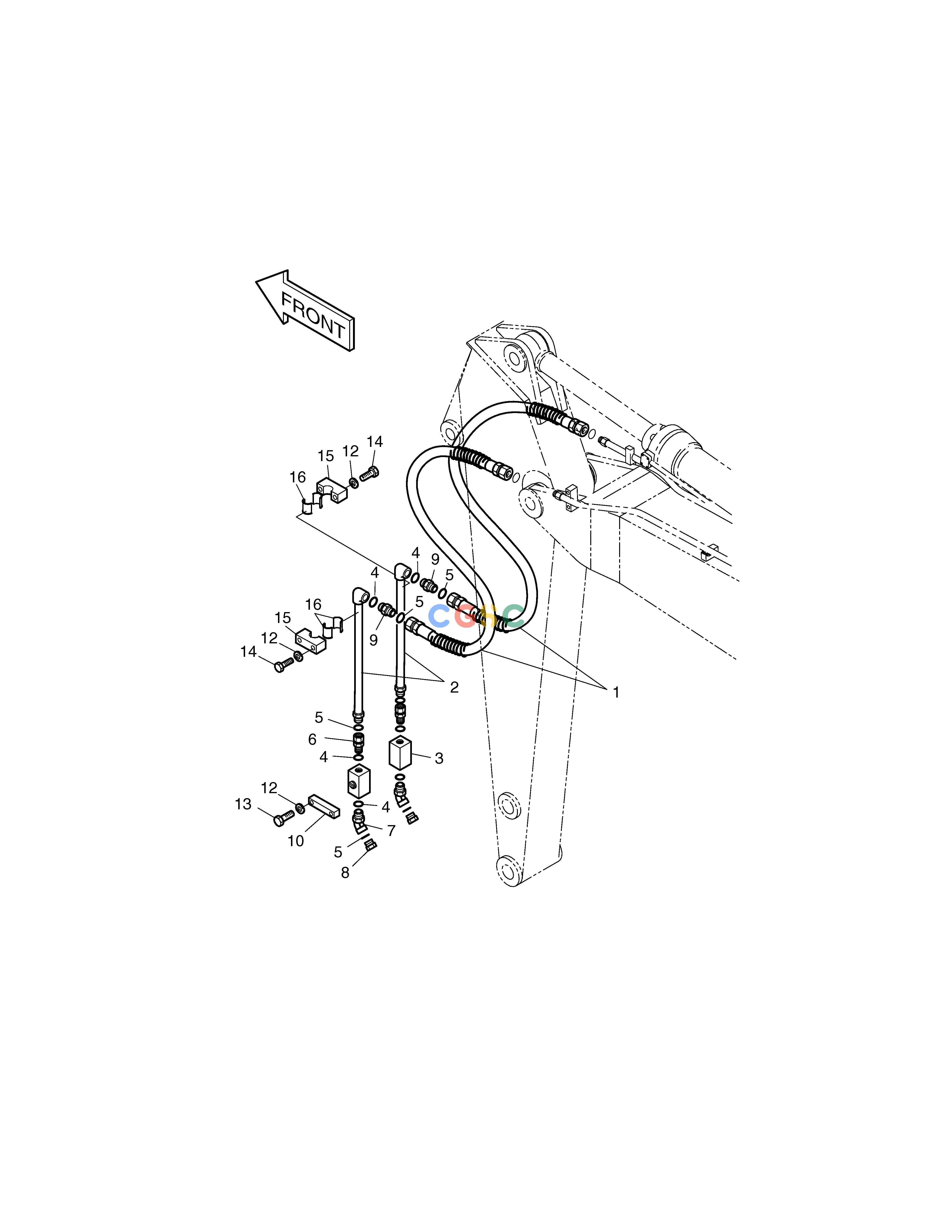 斗山零件查询ARM PIPING-ARM 2.6m(ONE & TWO WAY) SOLAR 175LC-V Doosan parts catalog online