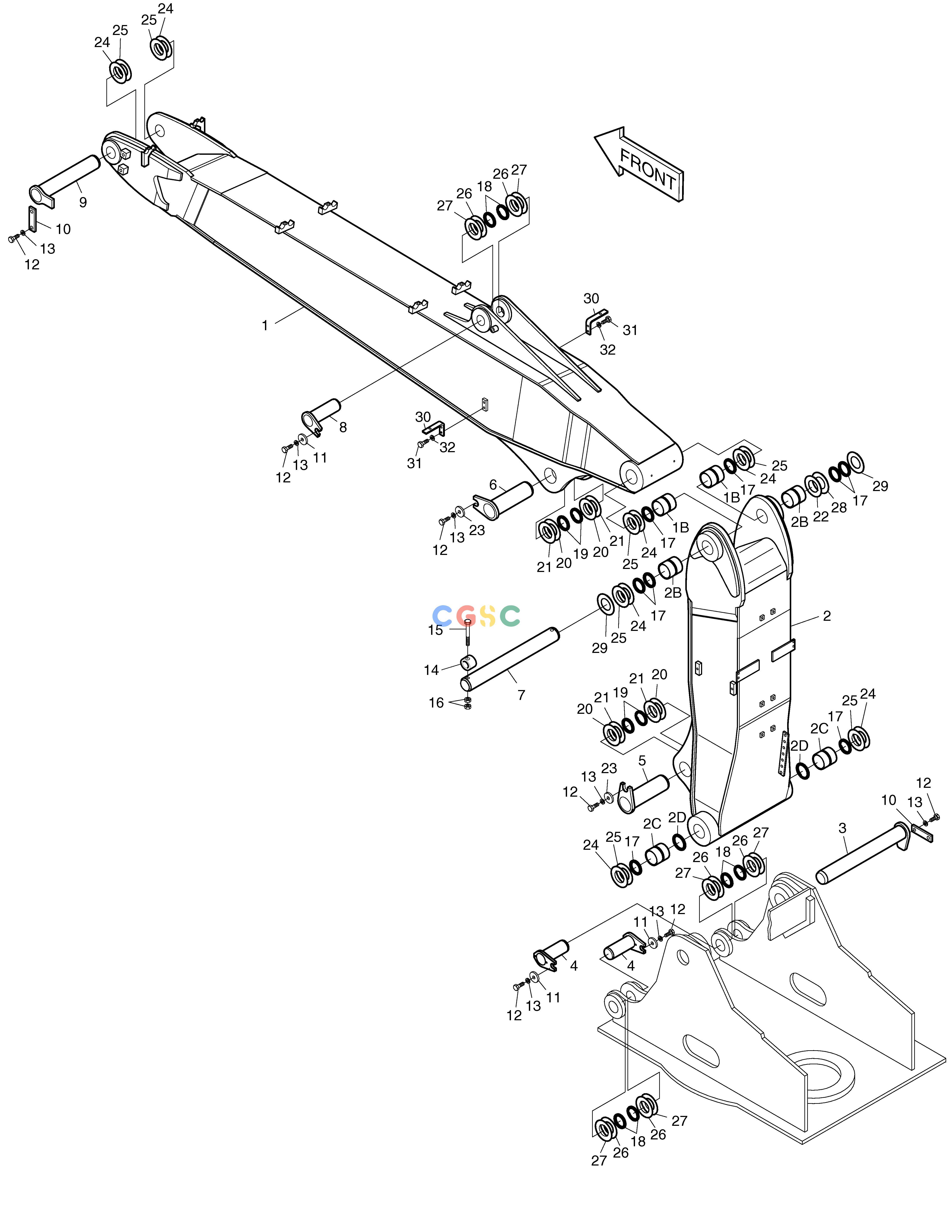 斗山零件查询ARTI.BOOM ASS'Y-FOR GERMAN SOLAR 175LC-V Doosan parts catalog online