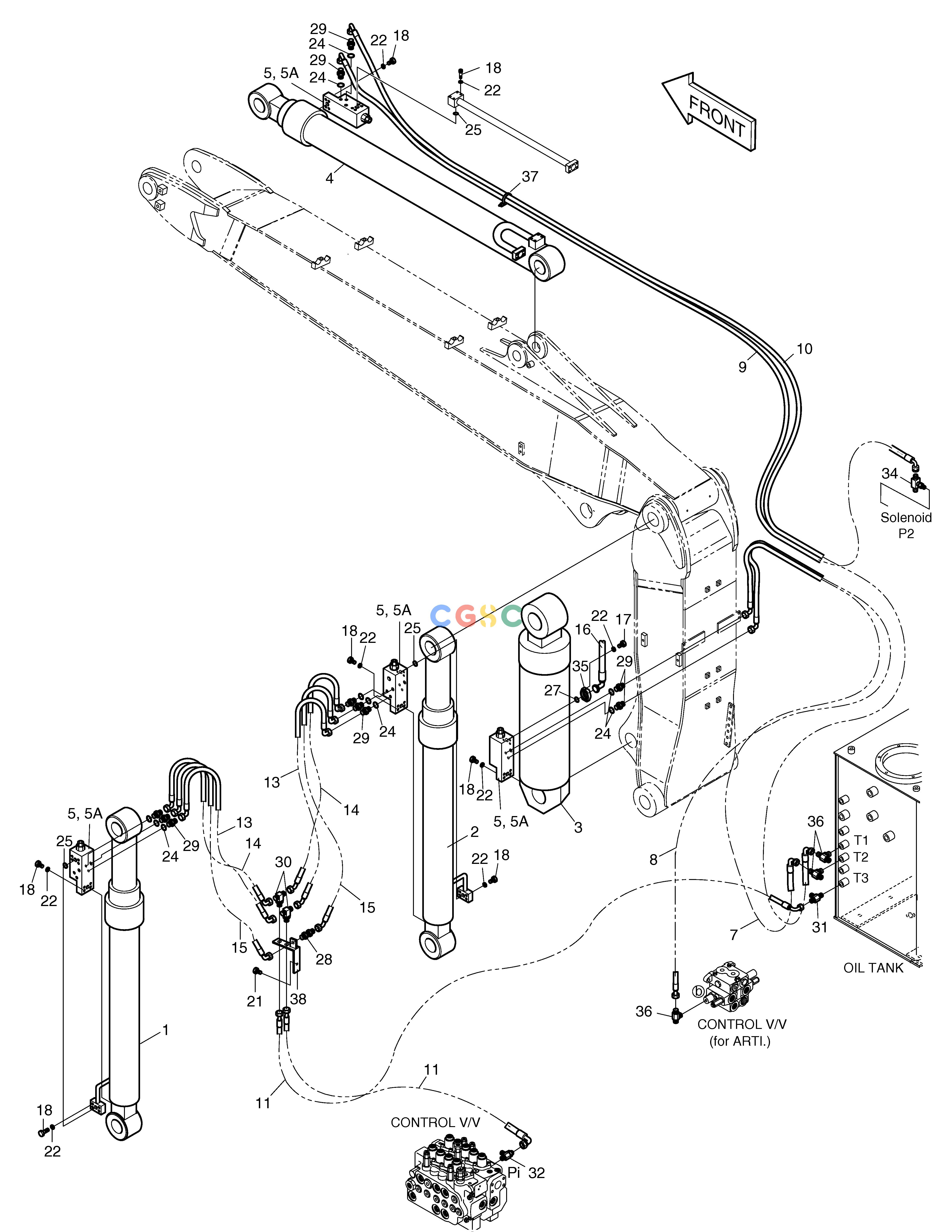 斗山零件查询LOCK VALVE PIPING-ARTI.BOOM SOLAR 175LC-V Doosan parts catalog online