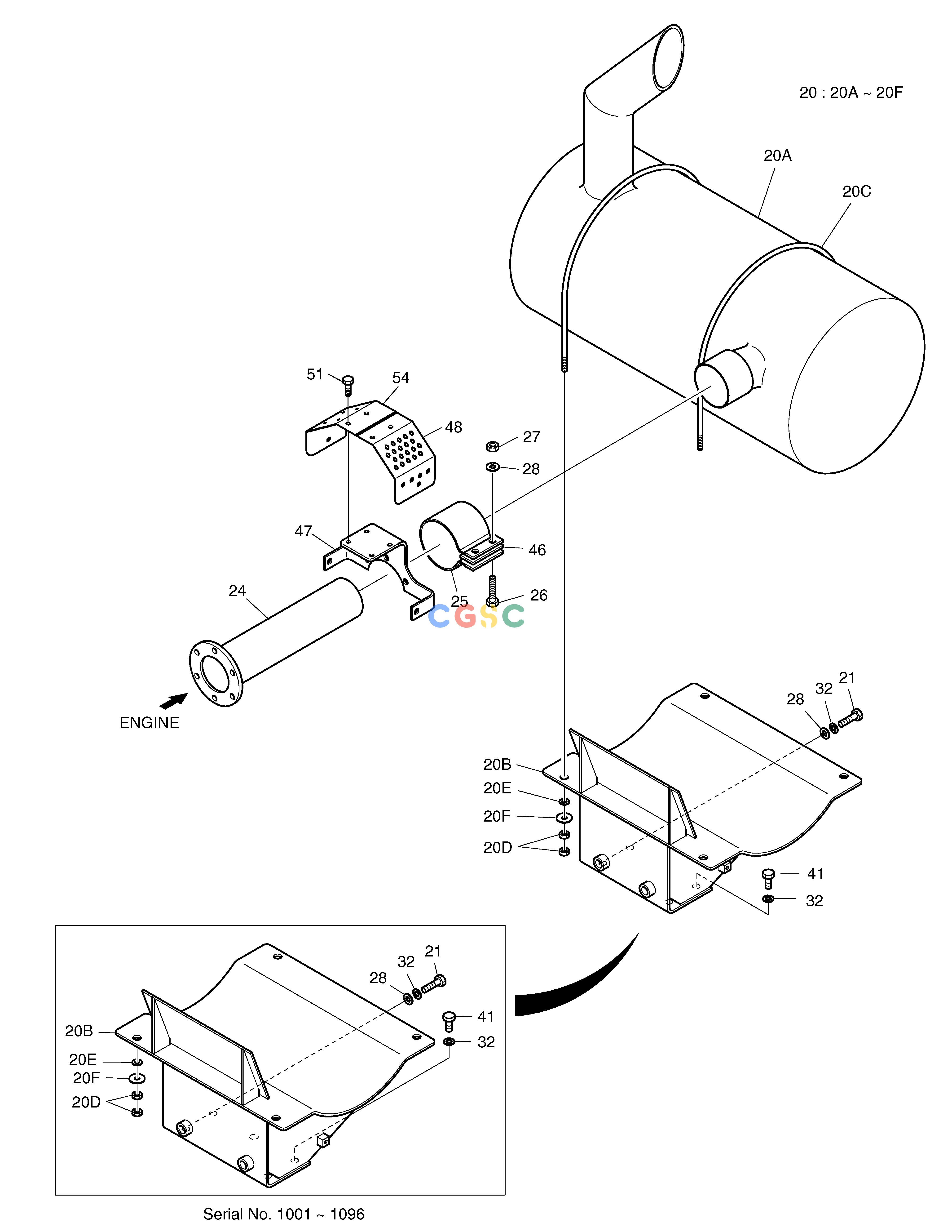 斗山零件查询MUFFLER SOLAR 500LC-V Doosan parts catalog online