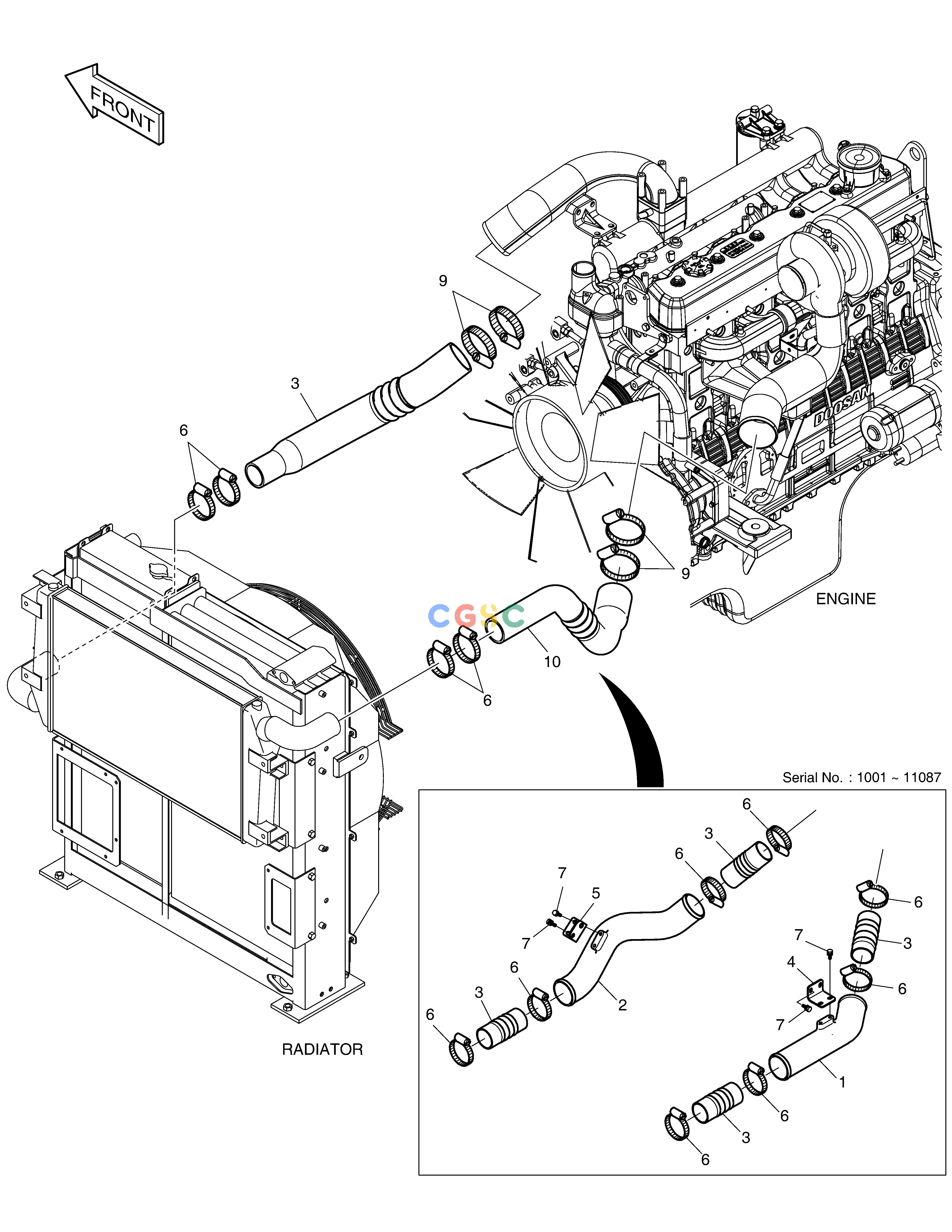 斗山零件查询CAC PIPING SOLAR 500LC-V Doosan parts catalog online