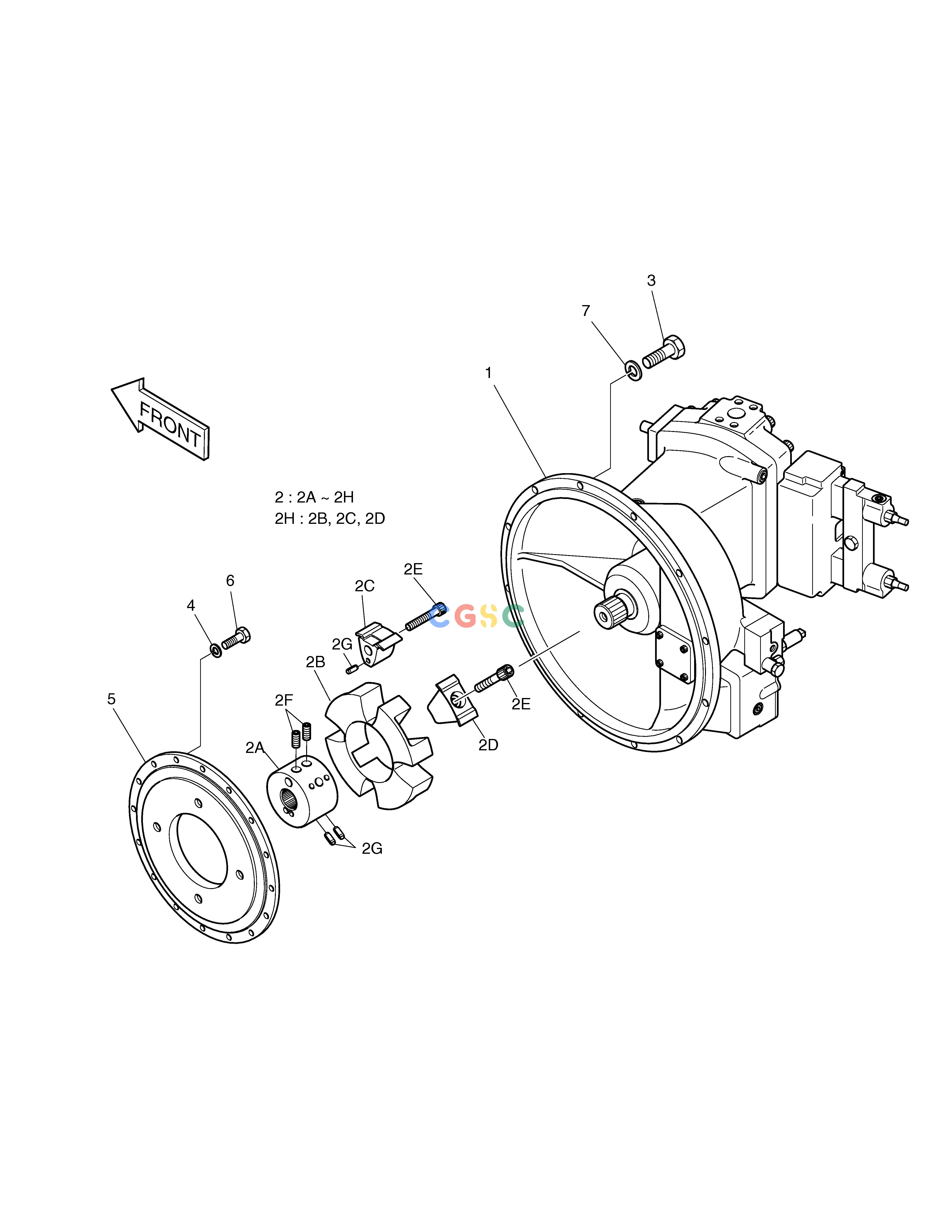 斗山零件查询PUMP MOUNTING SOLAR 500LC-V Doosan parts catalog online