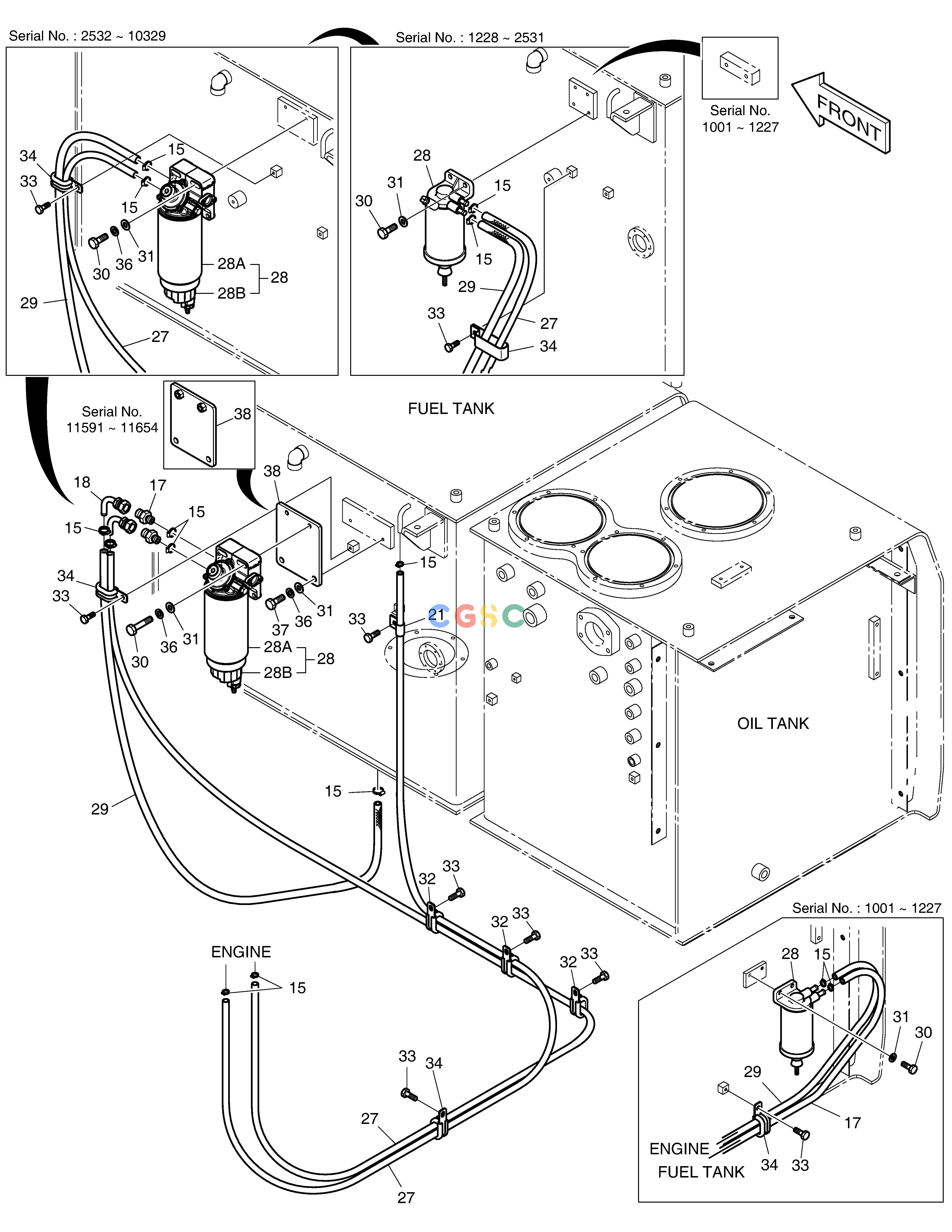 斗山零件查询FUEL PIPING SOLAR 500LC-V Doosan parts catalog online