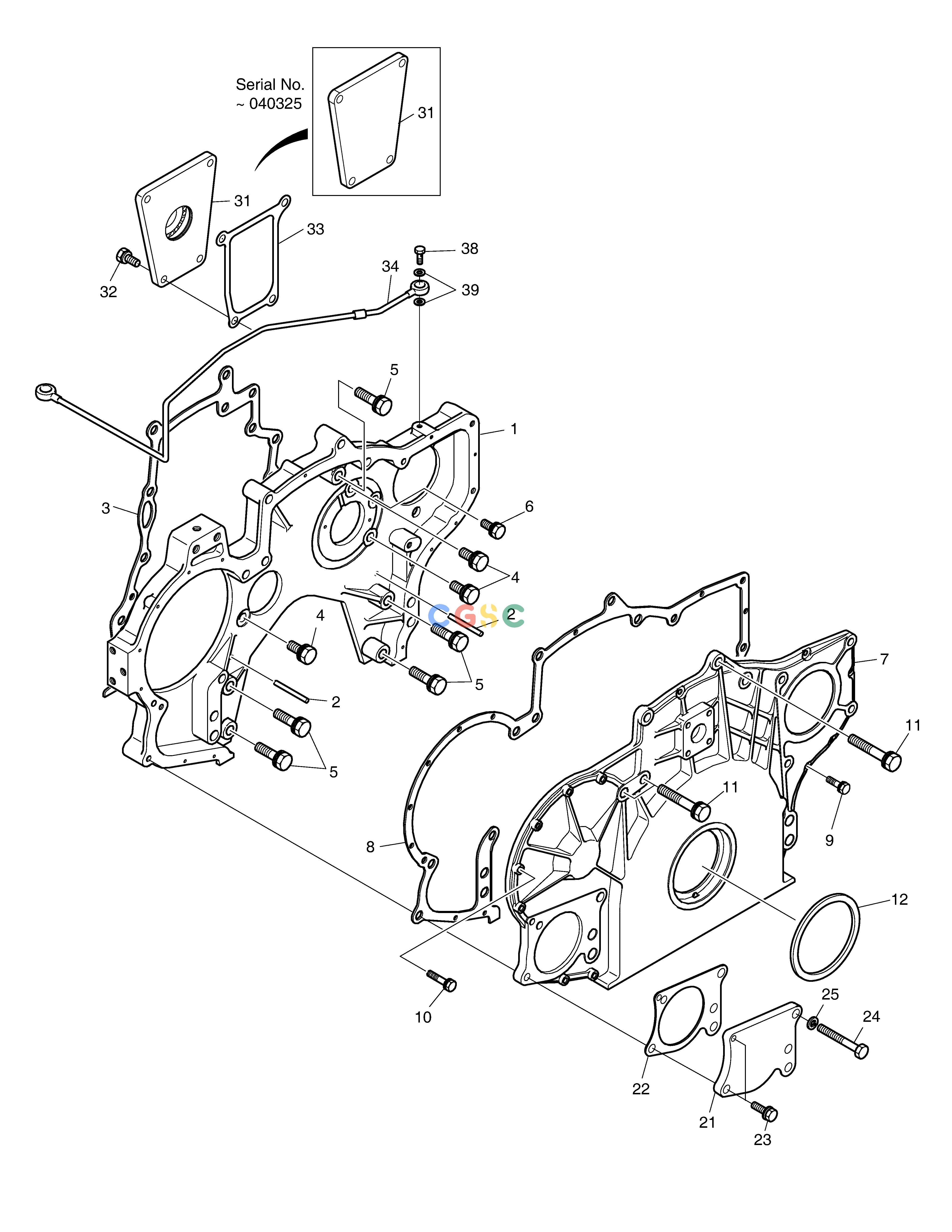 斗山零件查询TIMING GEAR CASE SOLAR 500LC-V Doosan parts catalog online