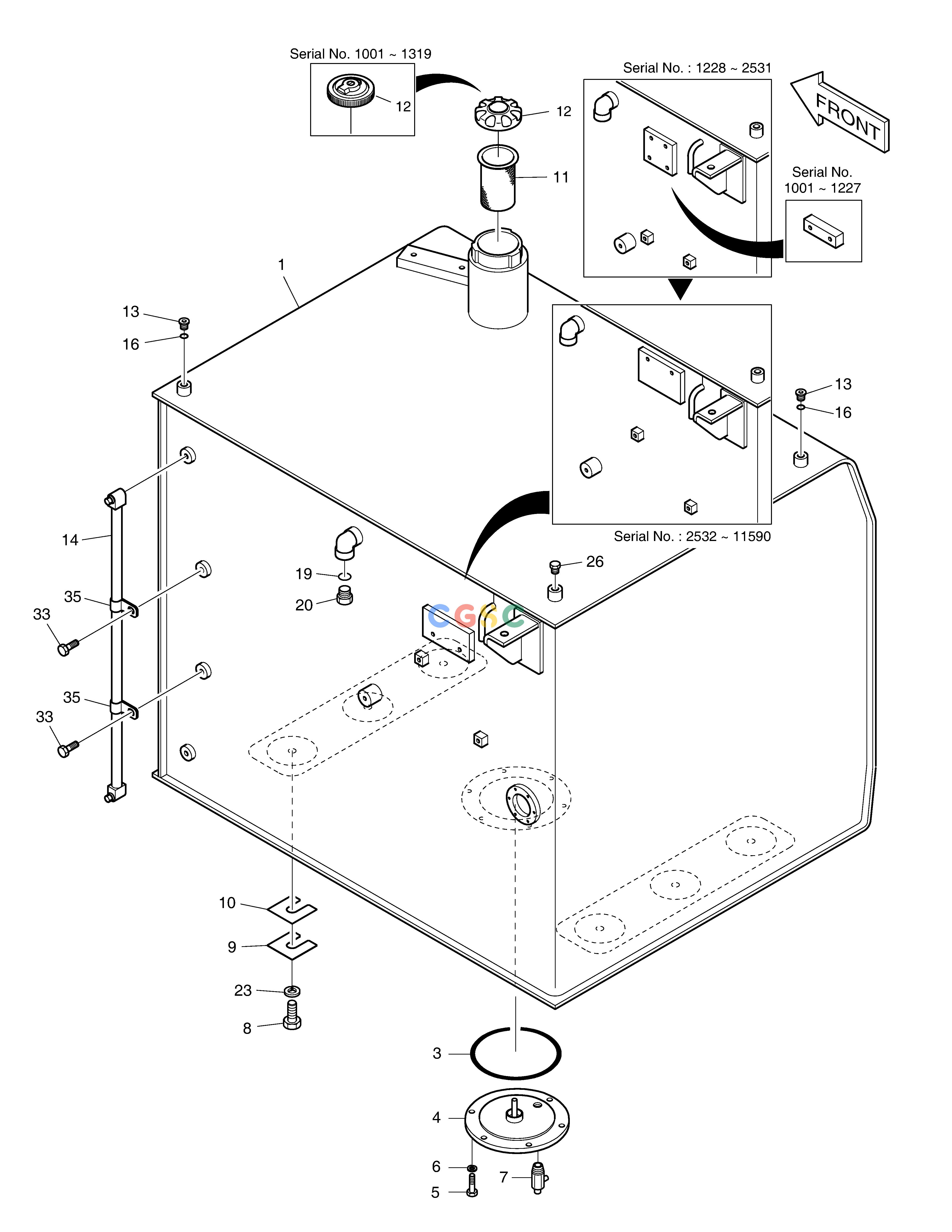 斗山零件查询FUEL TANK SOLAR 500LC-V Doosan parts catalog online