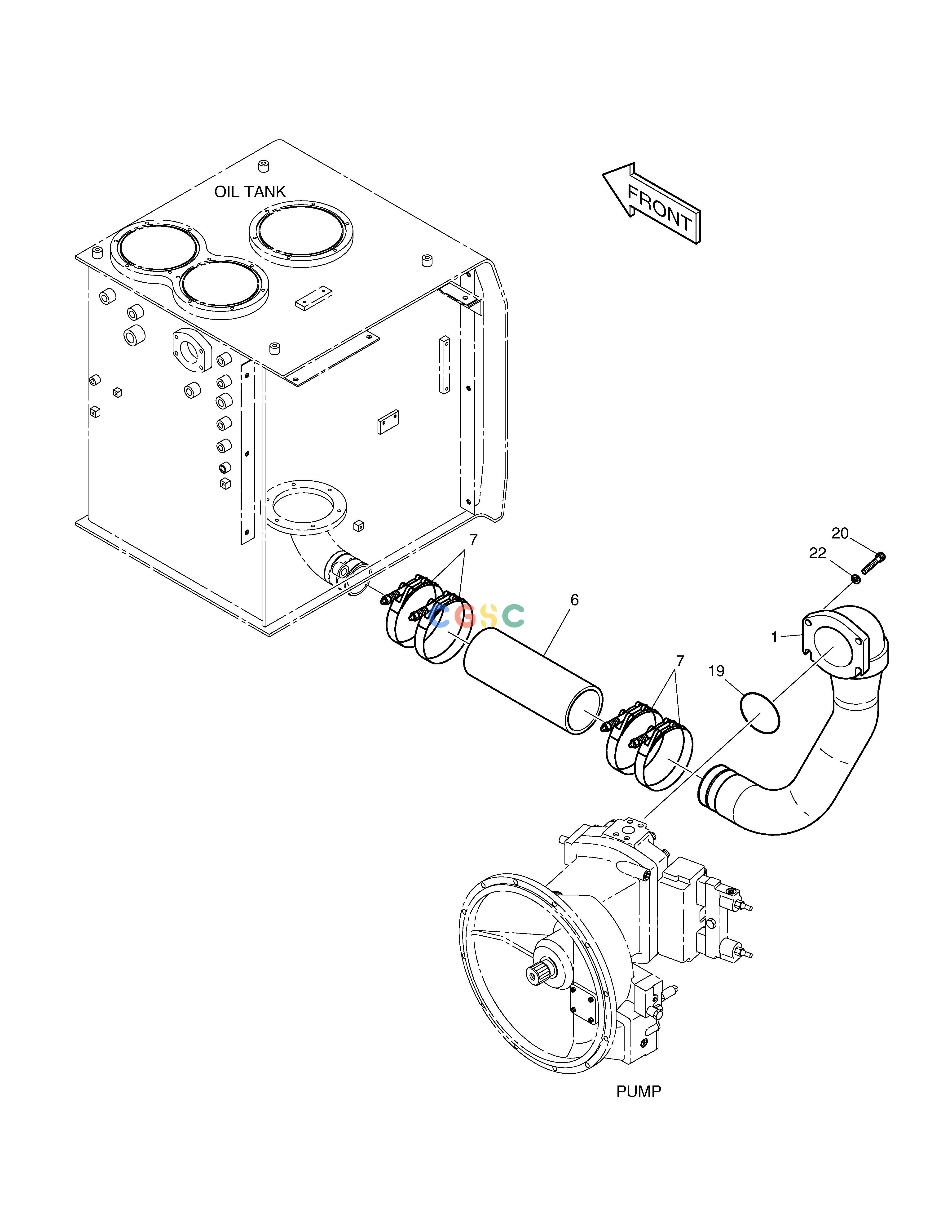 斗山零件查询OIL COOLER PIPING(1) SOLAR 500LC-V Doosan parts catalog online