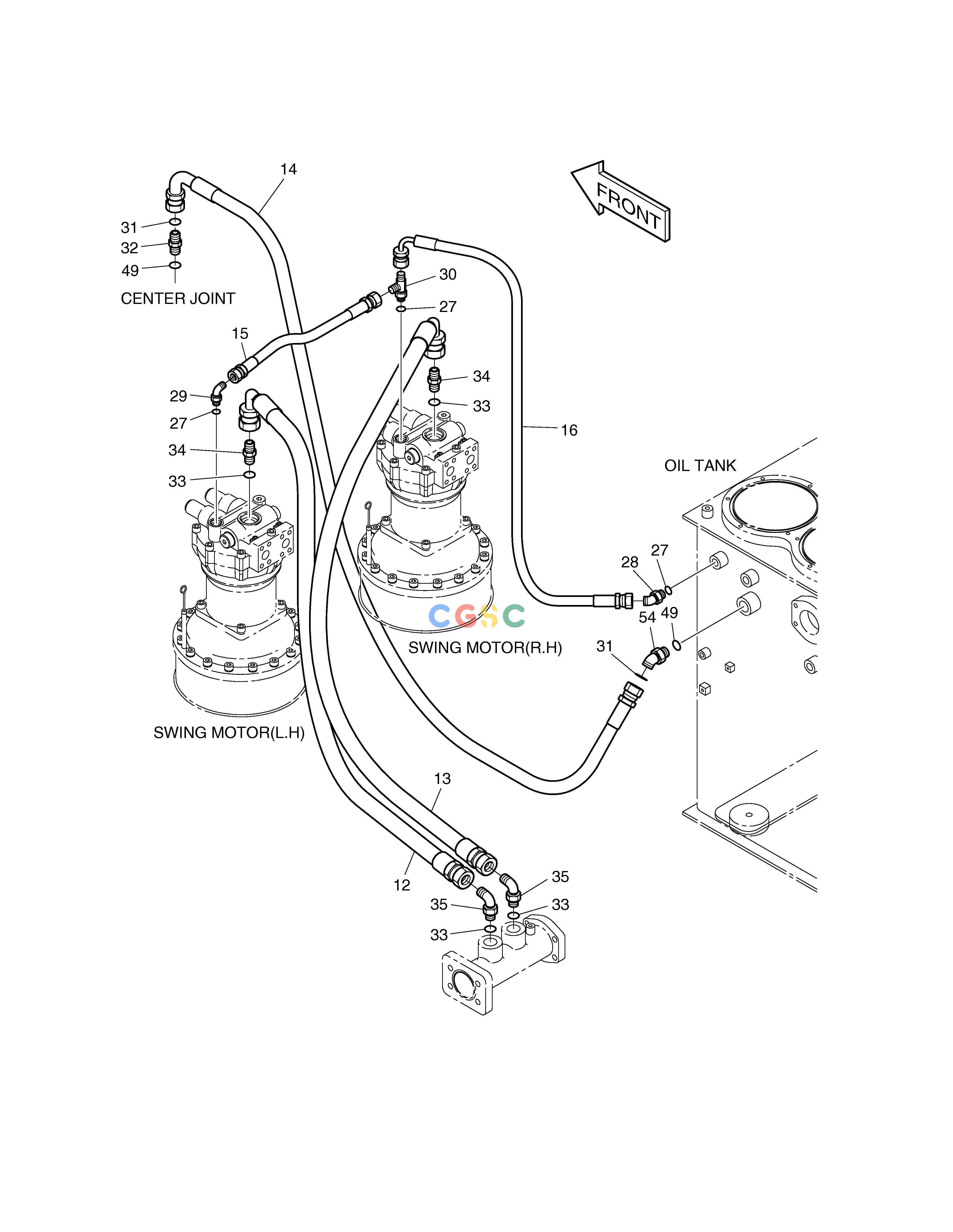 斗山零件查询OIL COOLER PIPING(3) SOLAR 500LC-V Doosan parts catalog online