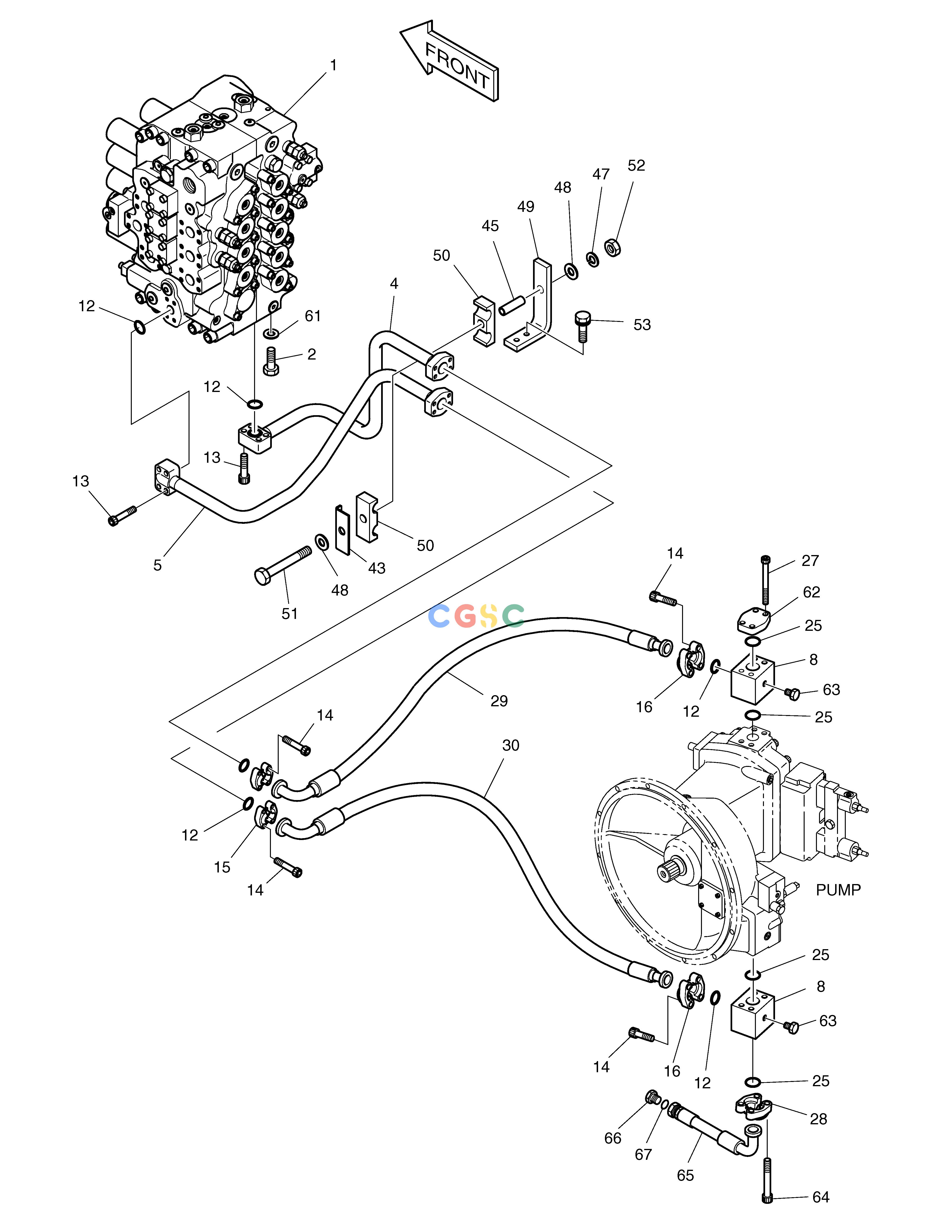 斗山零件查询MAIN PIPING(1) SOLAR 500LC-V Doosan parts catalog online
