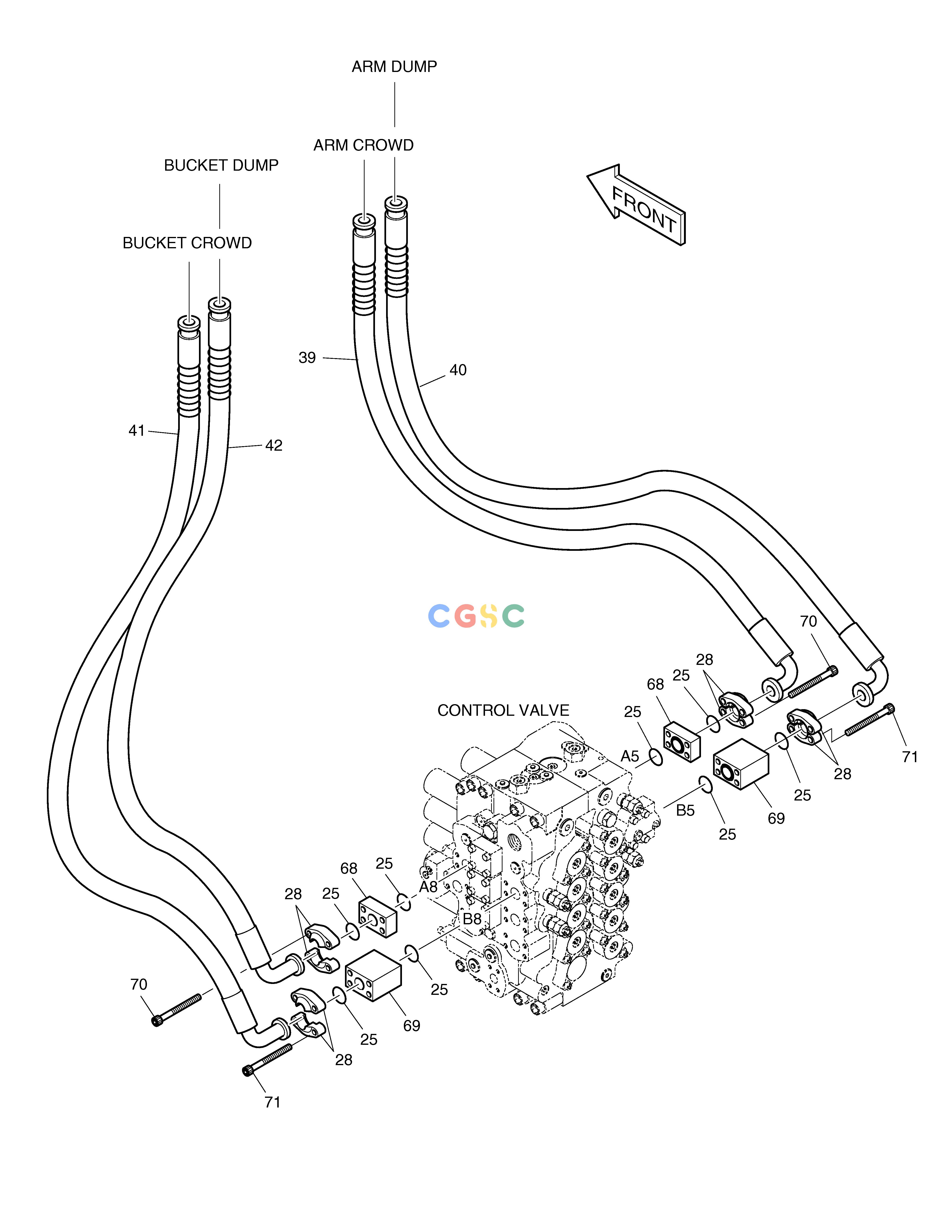 斗山零件查询MAIN PIPING(3) SOLAR 500LC-V Doosan parts catalog online