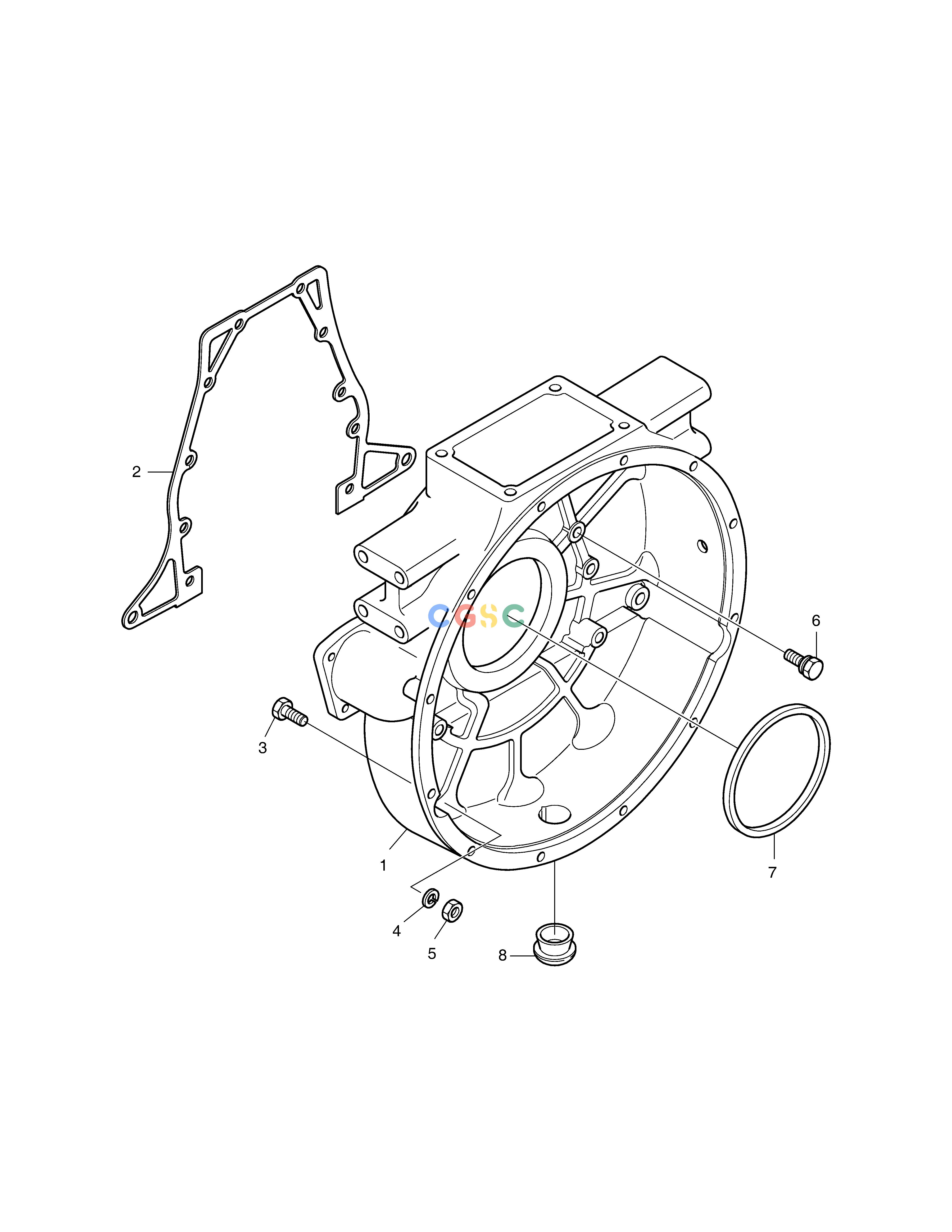 斗山零件查询FLYWHEEL HOUSING SOLAR 500LC-V Doosan parts catalog online