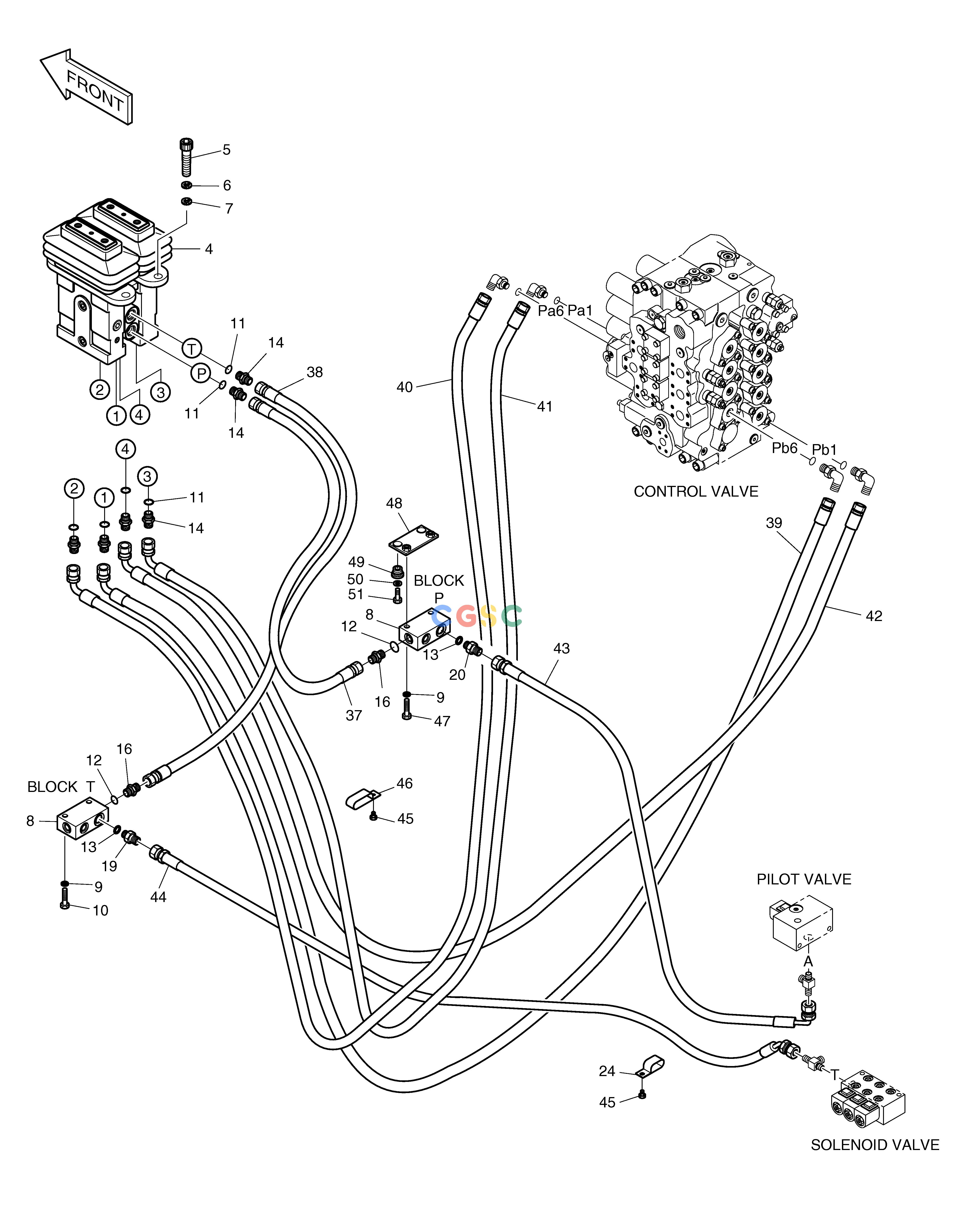 斗山零件查询PILOT PIPING(8) SOLAR 500LC-V Doosan parts catalog online