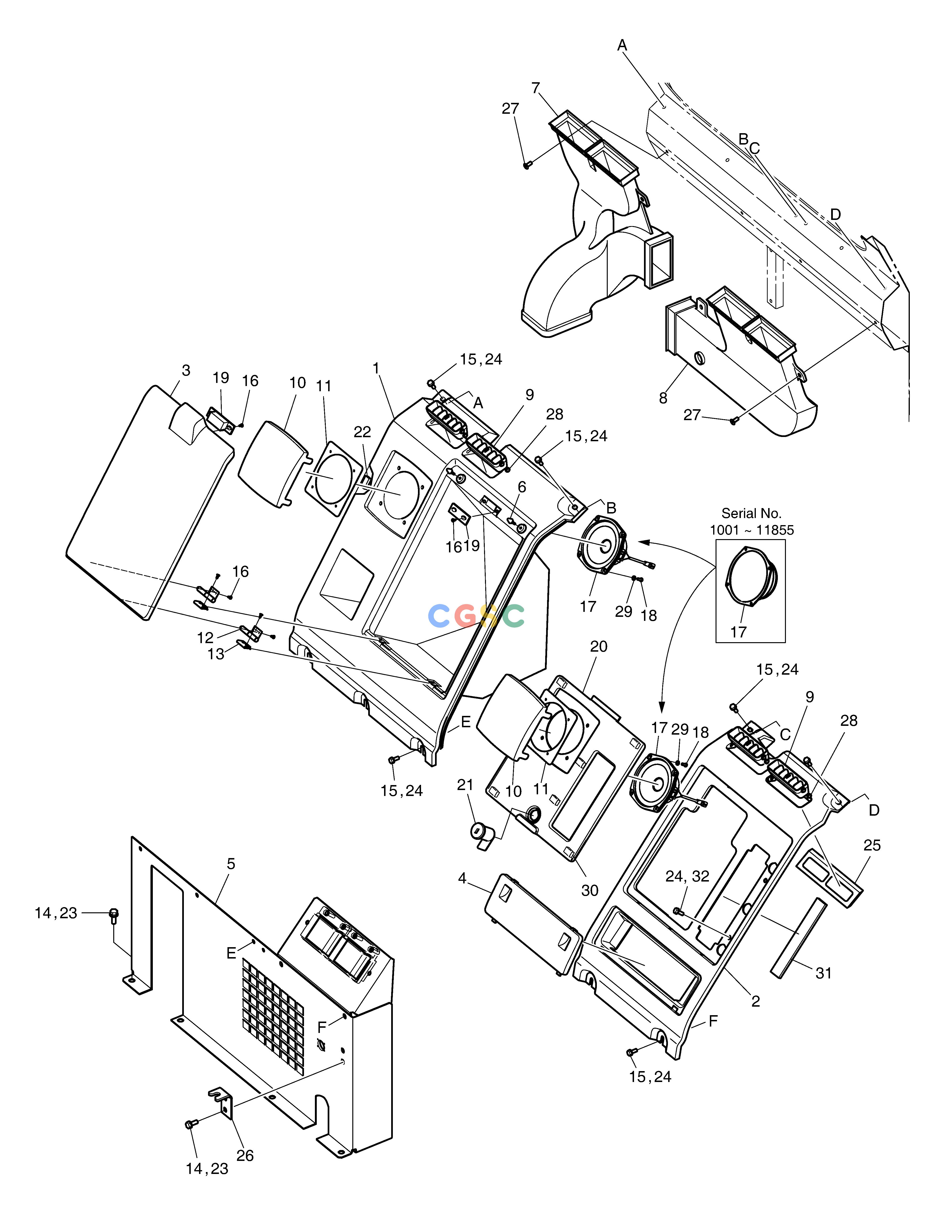 斗山零件查询HEATER COVER ASS'Y SOLAR 500LC-V Doosan parts catalog online