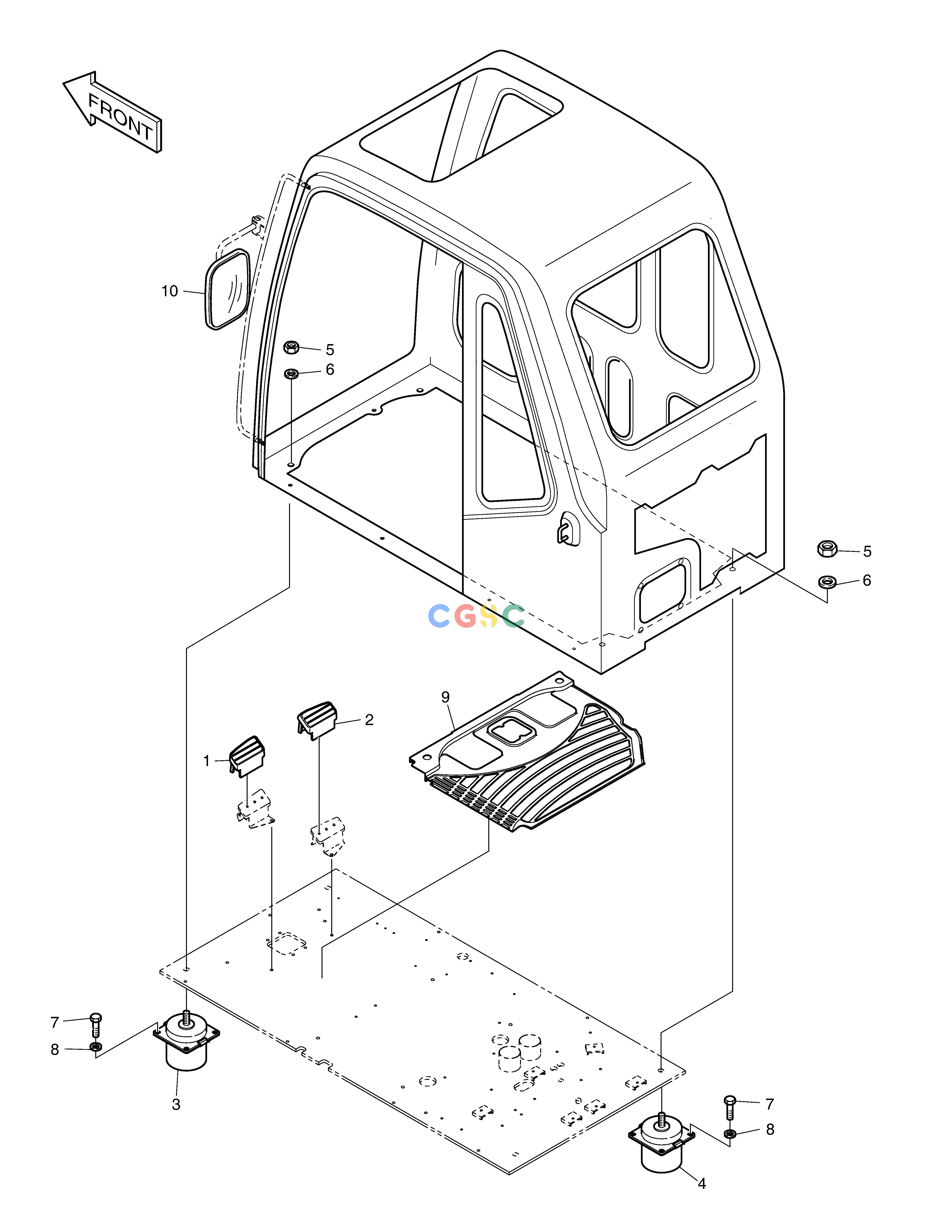 斗山零件查询CABIN MOUNT ASS'Y SOLAR 500LC-V Doosan parts catalog online