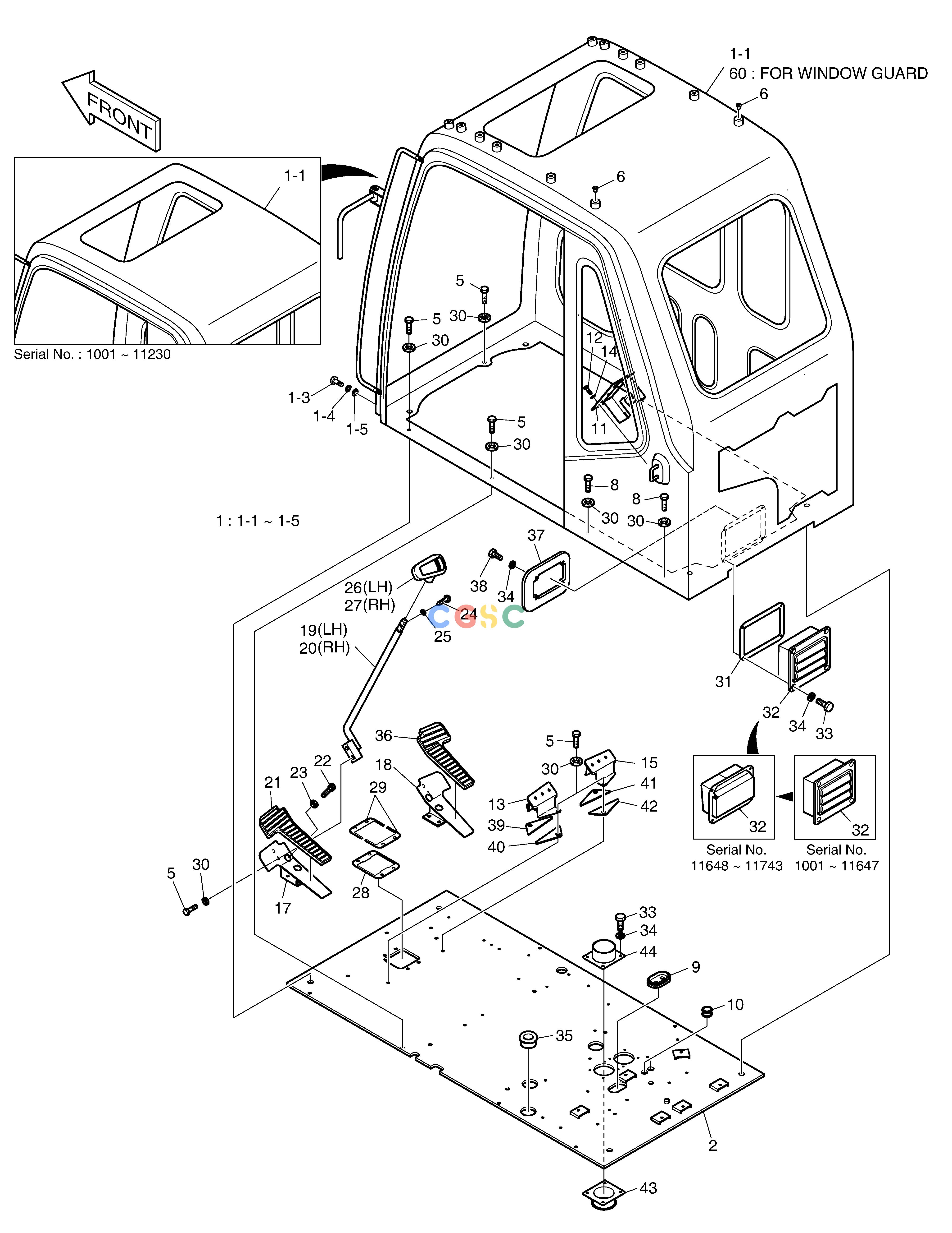 斗山零件查询CABIN ASS'Y SOLAR 500LC-V Doosan parts catalog online