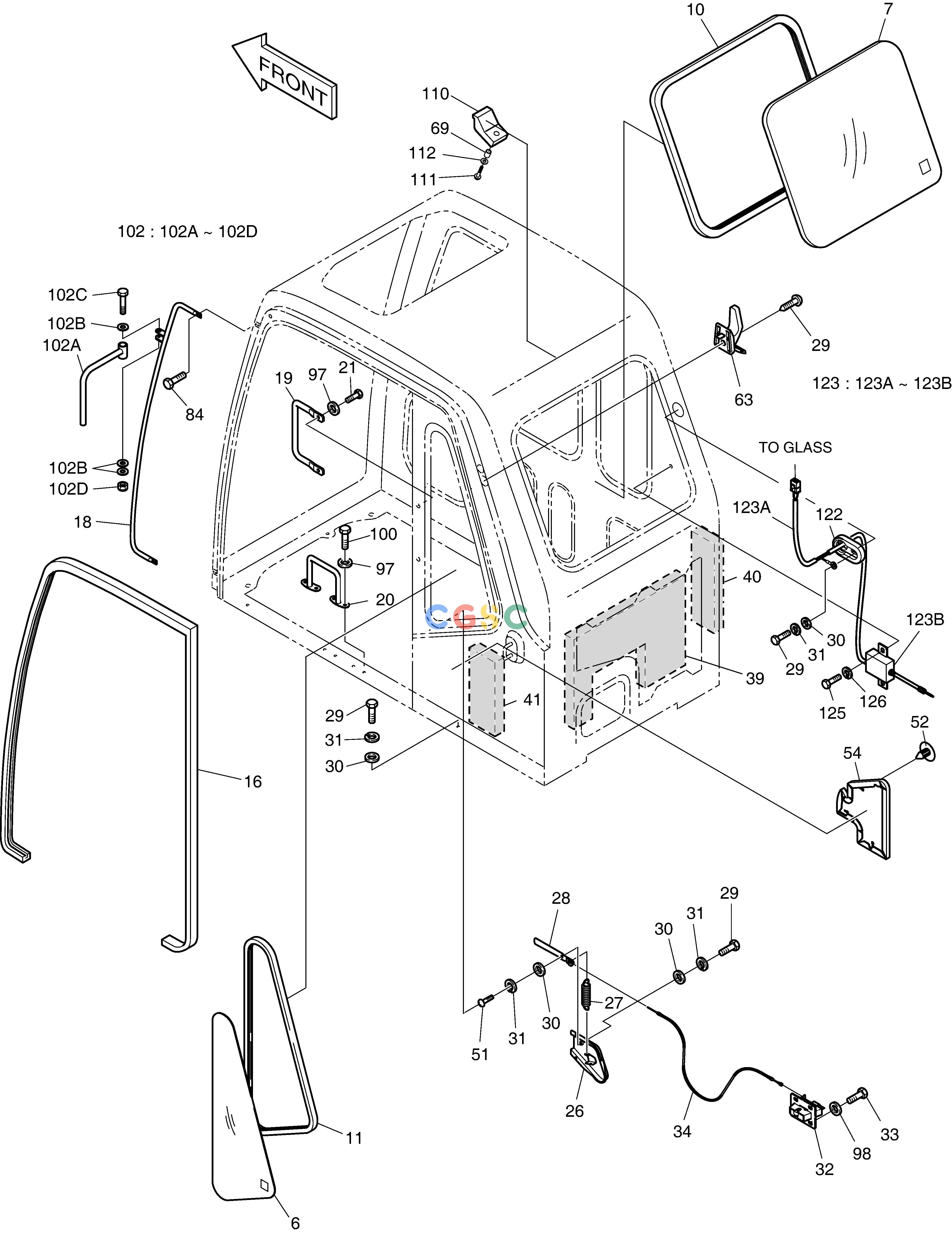 斗山零件查询CABIN(2) SOLAR 500LC-V Doosan parts catalog online