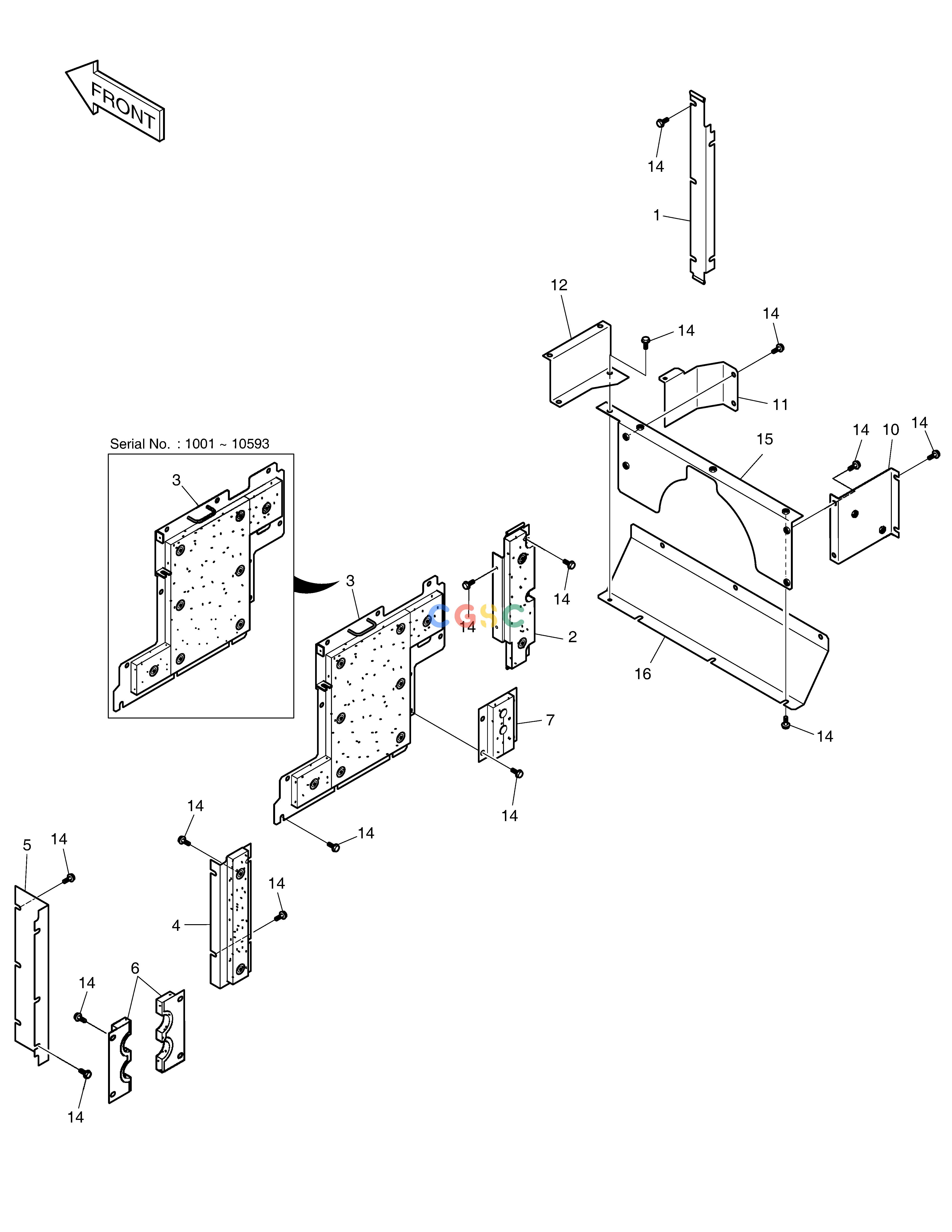 斗山零件查询BAFFLE SOLAR 500LC-V Doosan parts catalog online