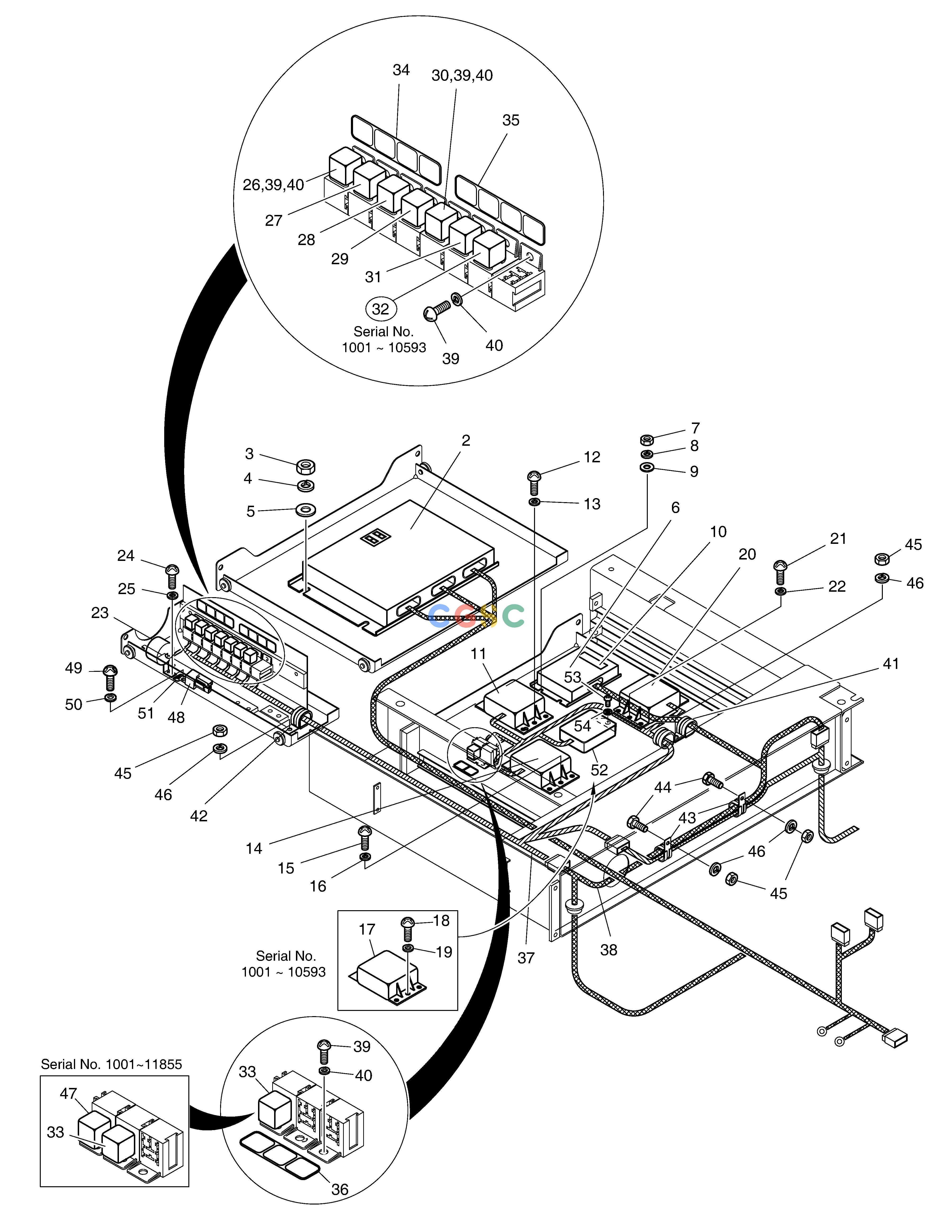 斗山零件查询ELECTRIC BOX ASS'Y(2)-ELECTRIC PARTS SOLAR 500LC-V Doosan parts catalog online