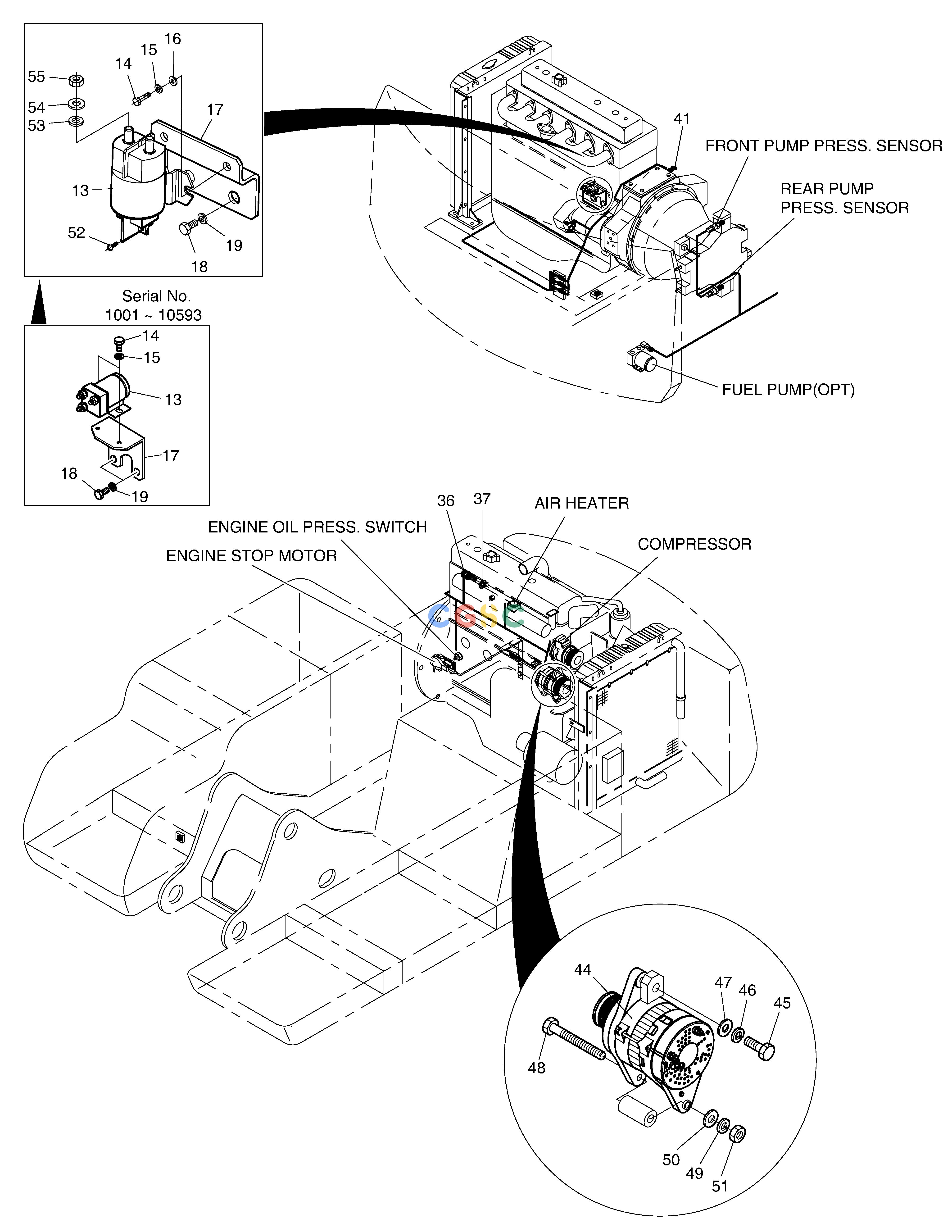 斗山零件查询ELECTRIC PARTS(7)-ENGINE SOLAR 500LC-V Doosan parts catalog online