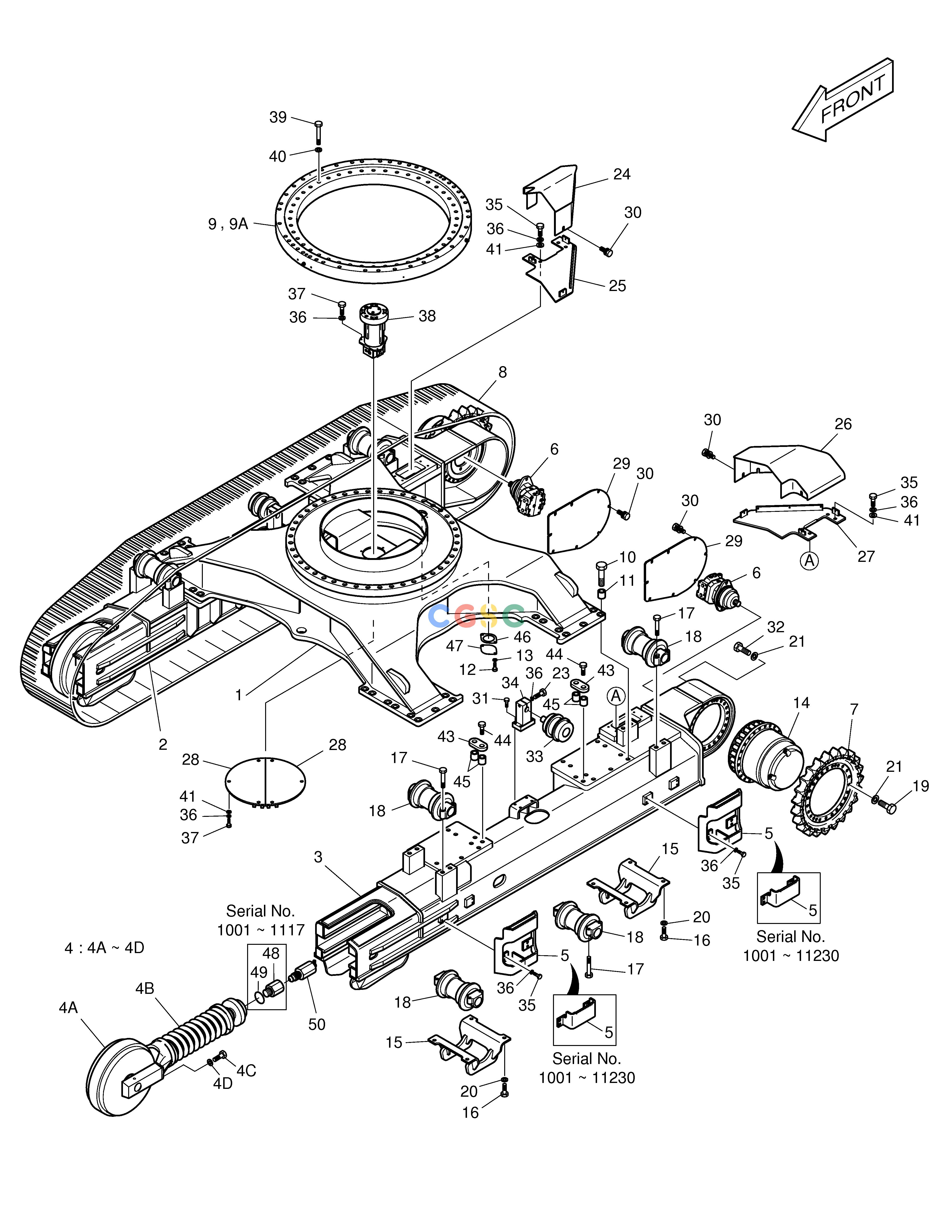 斗山零件查询TRACK FRAME SOLAR 500LC-V Doosan parts catalog online