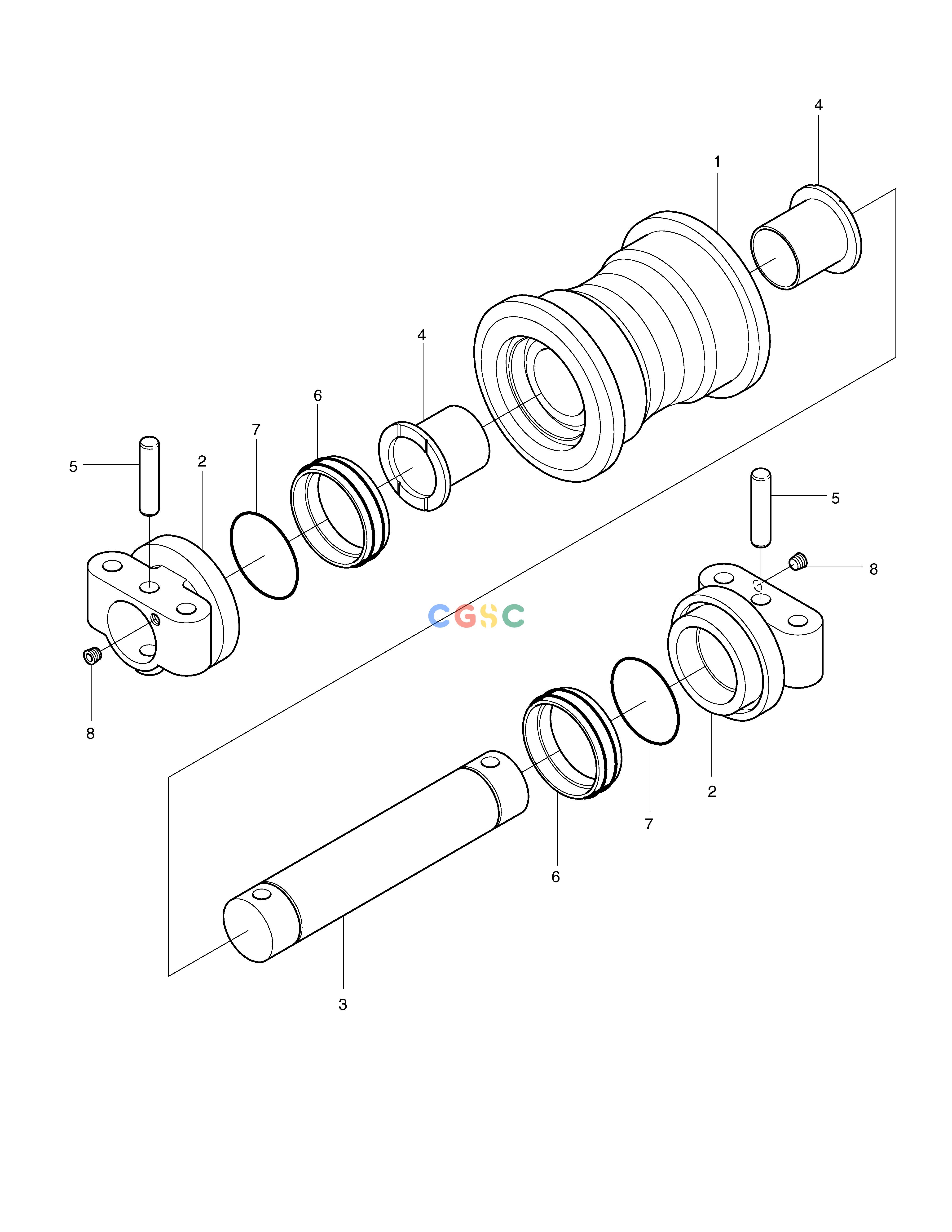 斗山零件查询LOWER ROLLER SOLAR 500LC-V Doosan parts catalog online