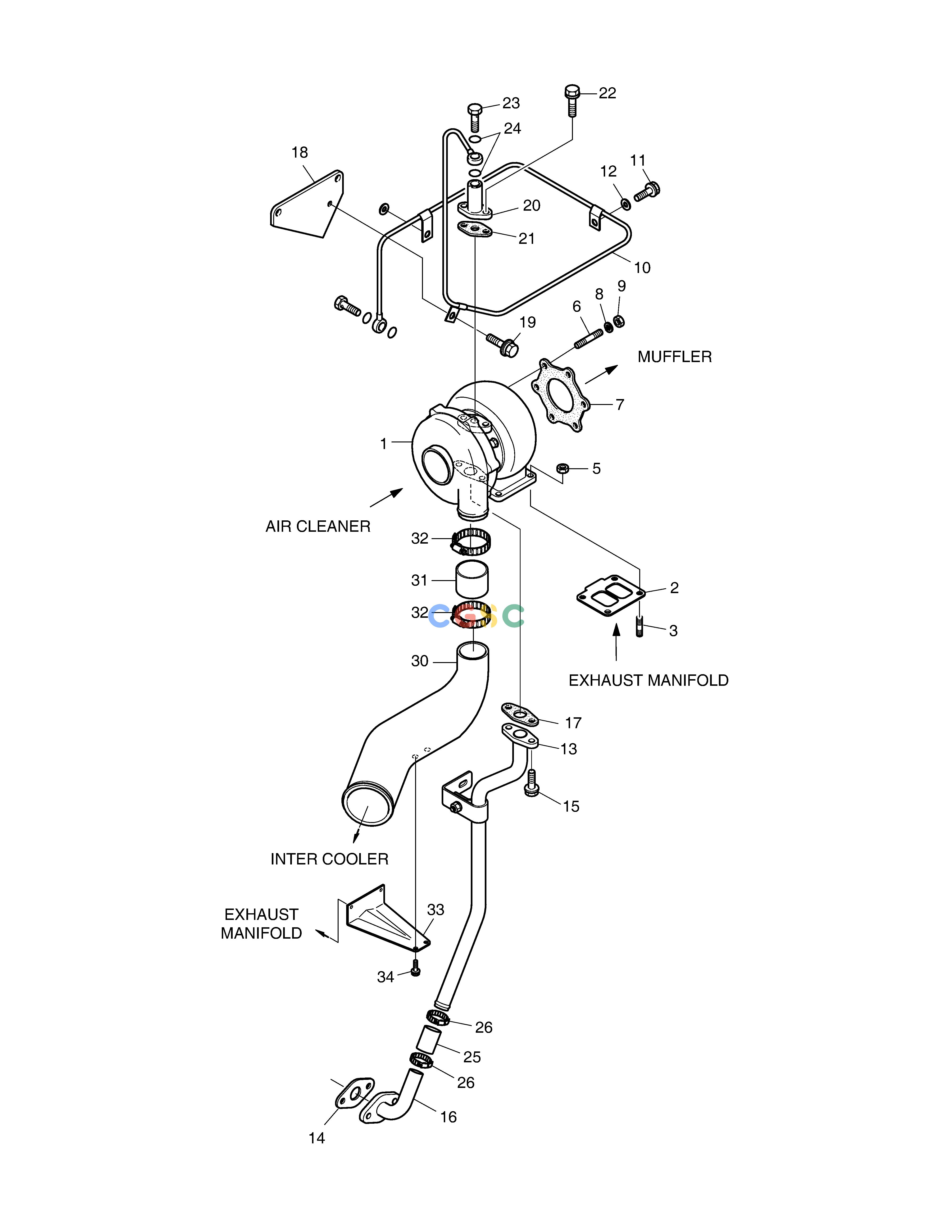 斗山零件查询TURBO CHARGER SOLAR 500LC-V Doosan parts catalog online