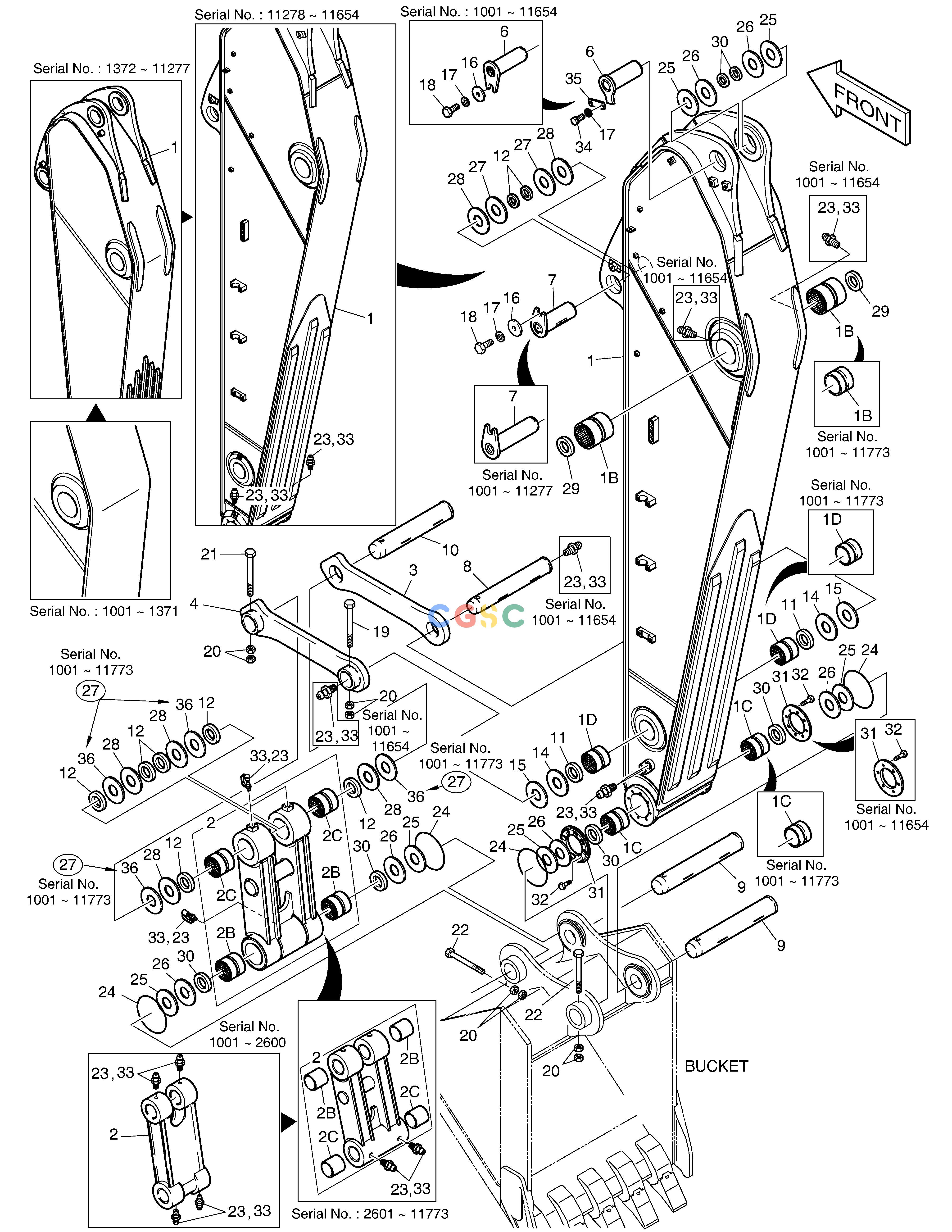 斗山零件查询ARM-2.9m SOLAR 500LC-V Doosan parts catalog online