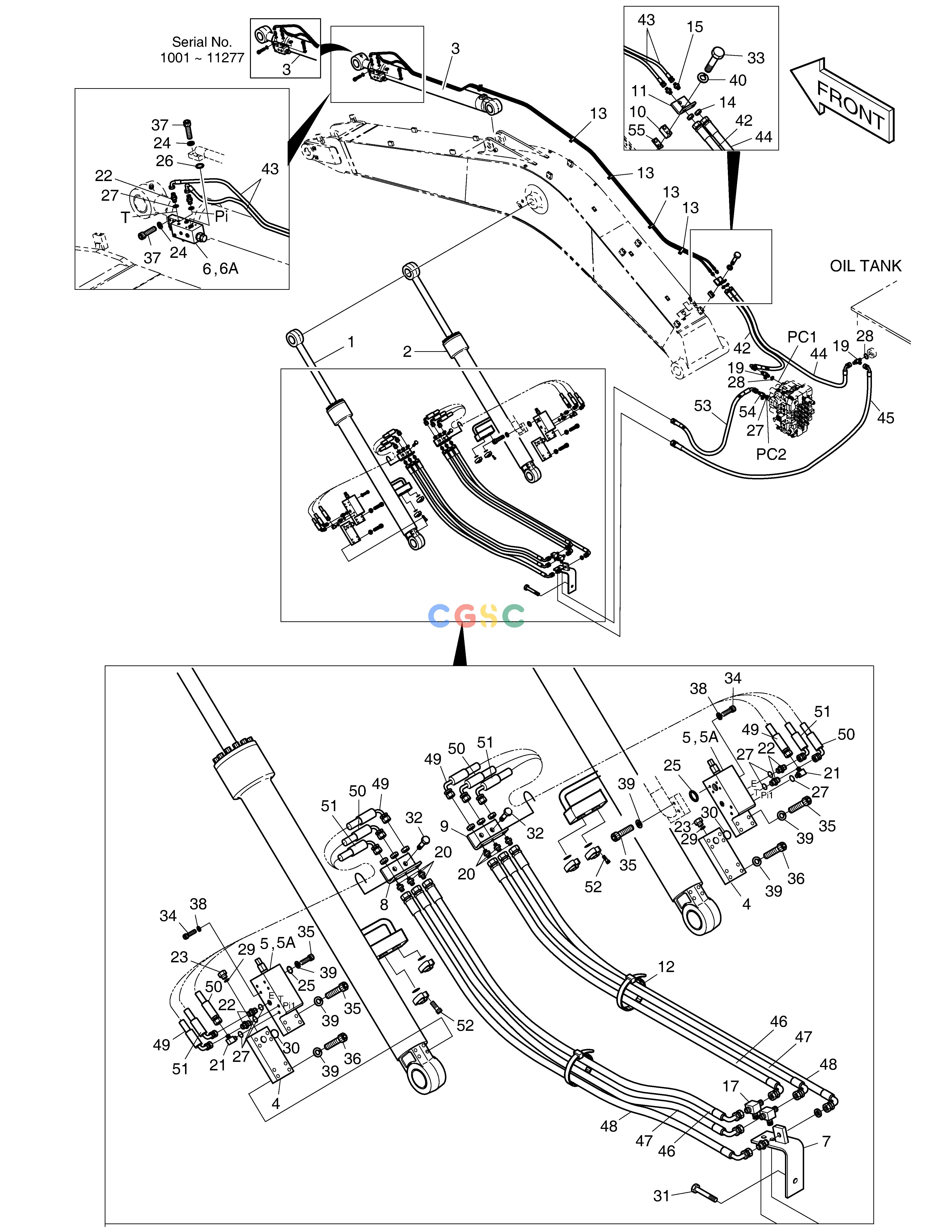斗山零件查询LOCK VALVE PIPING-6.3m SOLAR 500LC-V Doosan parts catalog online