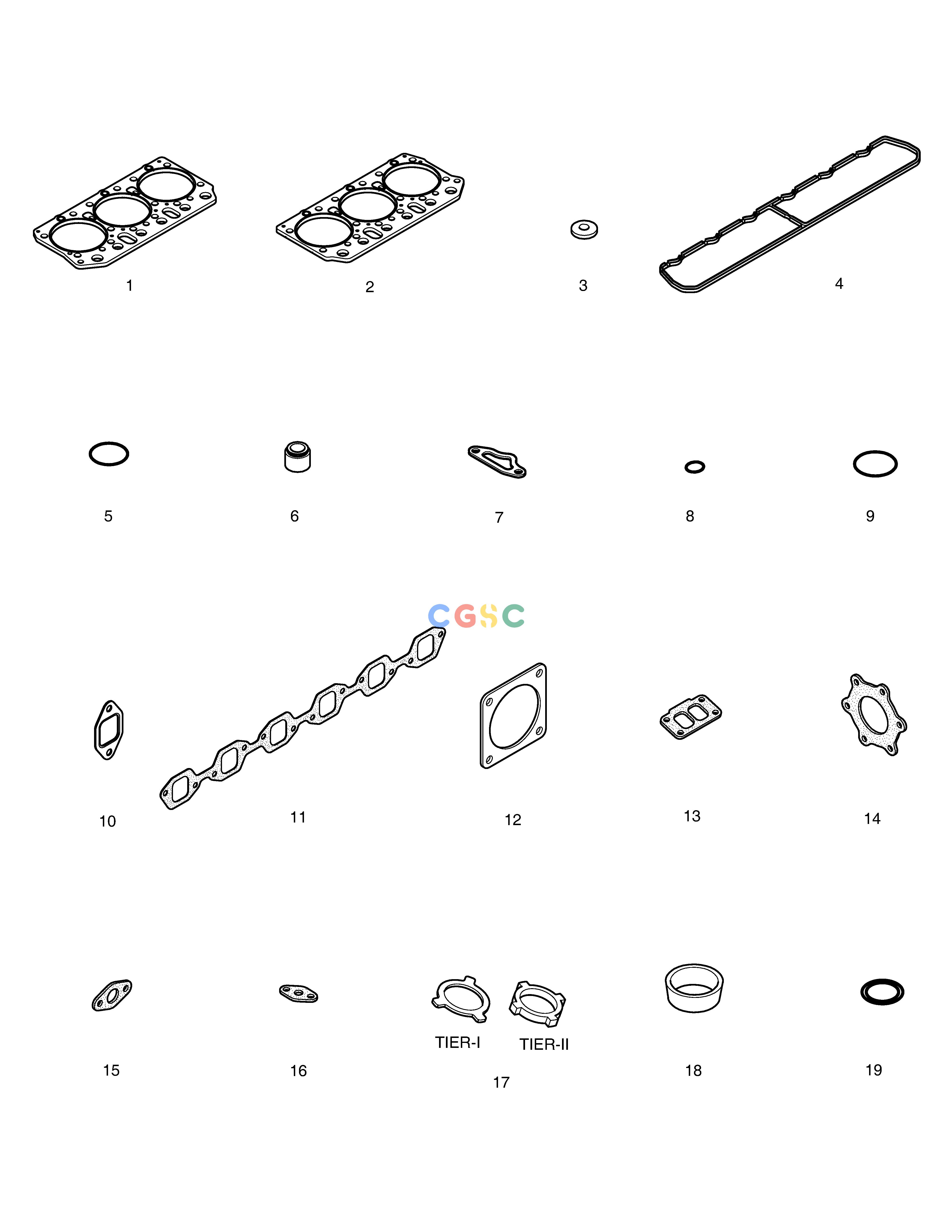 斗山零件查询OVER HAUL GASKET KIT-TOP SOLAR 500LC-V Doosan parts catalog online