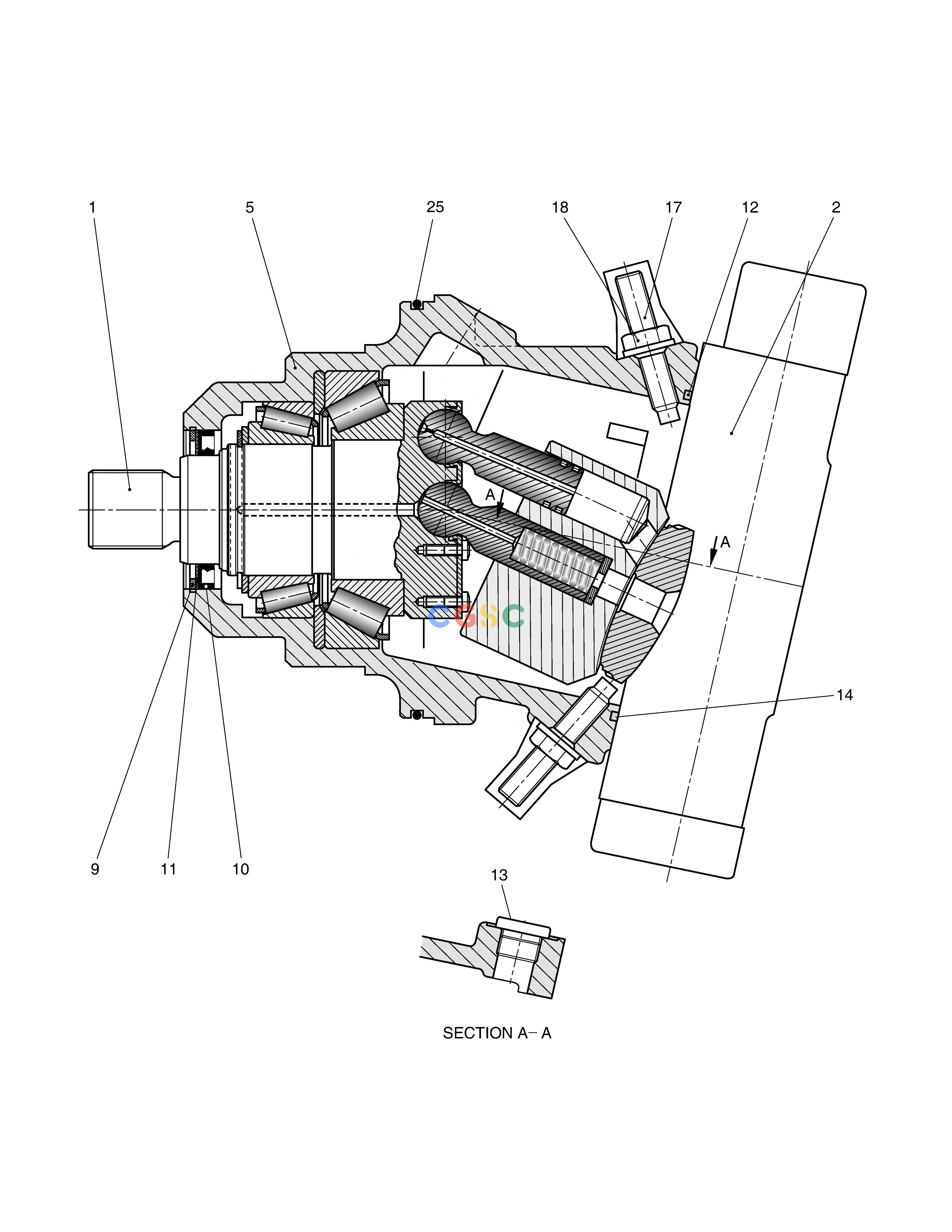 斗山零件查询TRAVEL MOTOR SOLAR 500LC-V Doosan parts catalog online