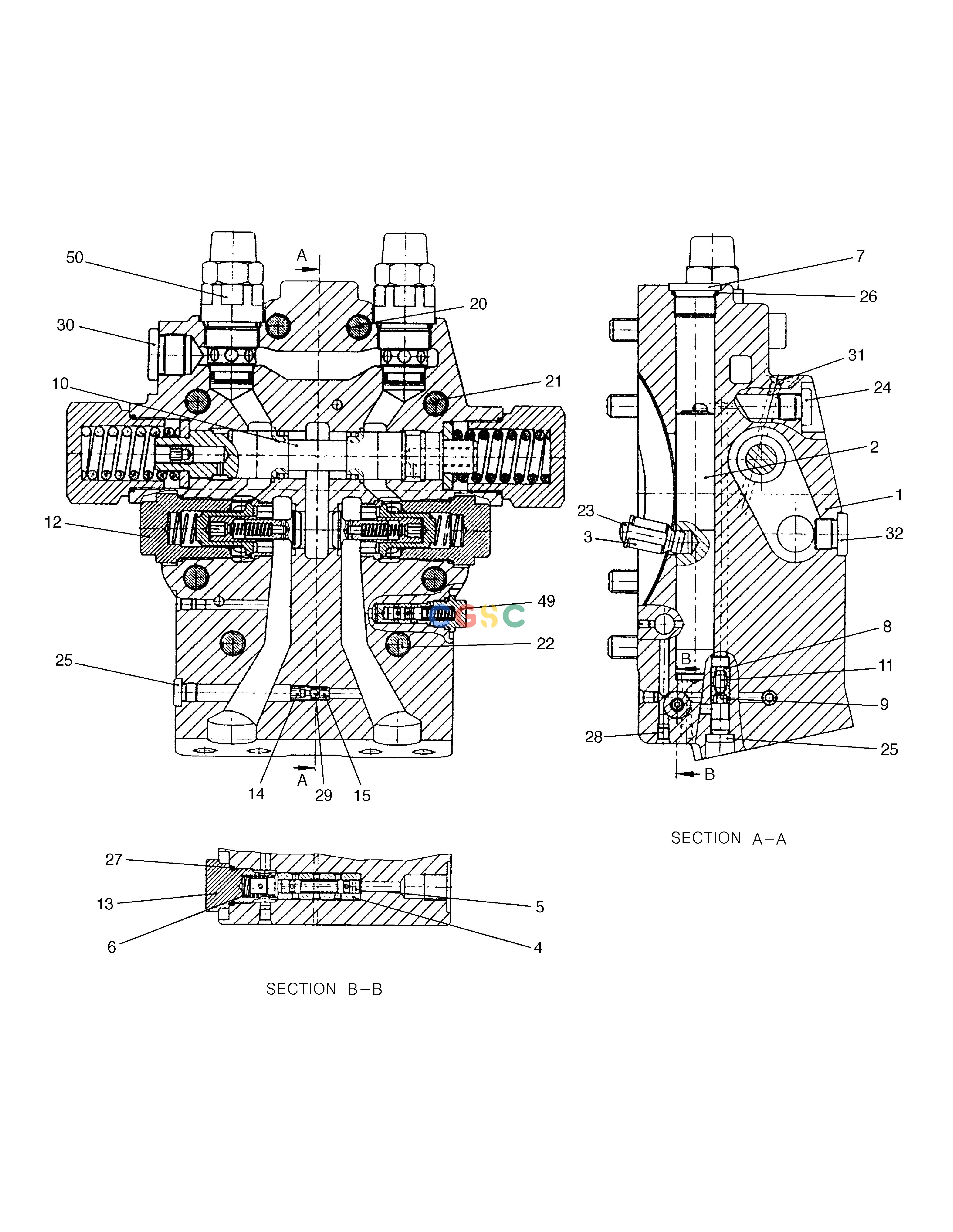 斗山零件查询TRAVEL MOTOR-CONTROL SOLAR 500LC-V Doosan parts catalog online