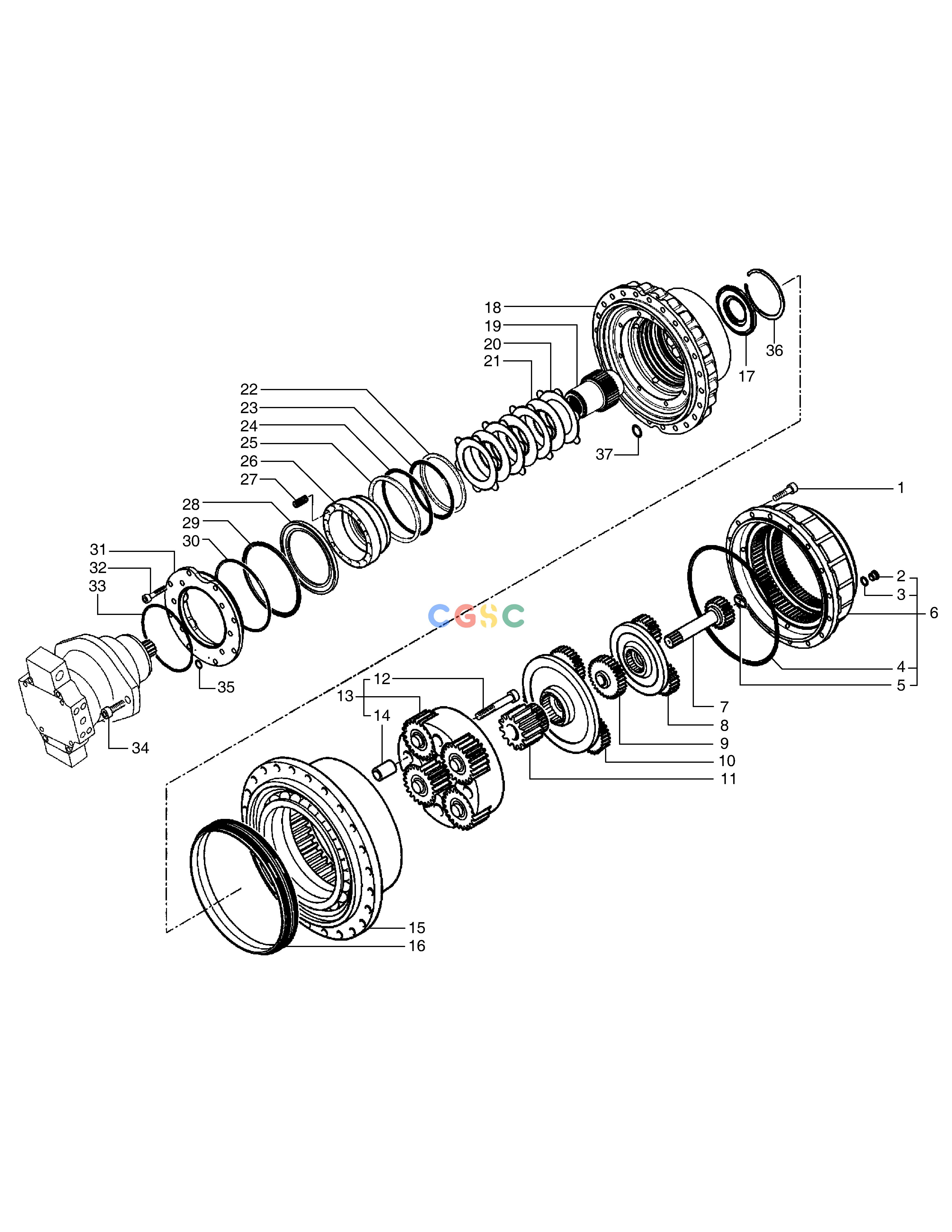 斗山零件查询TRAVEL REDUCTION GEAR SOLAR 500LC-V Doosan parts catalog online