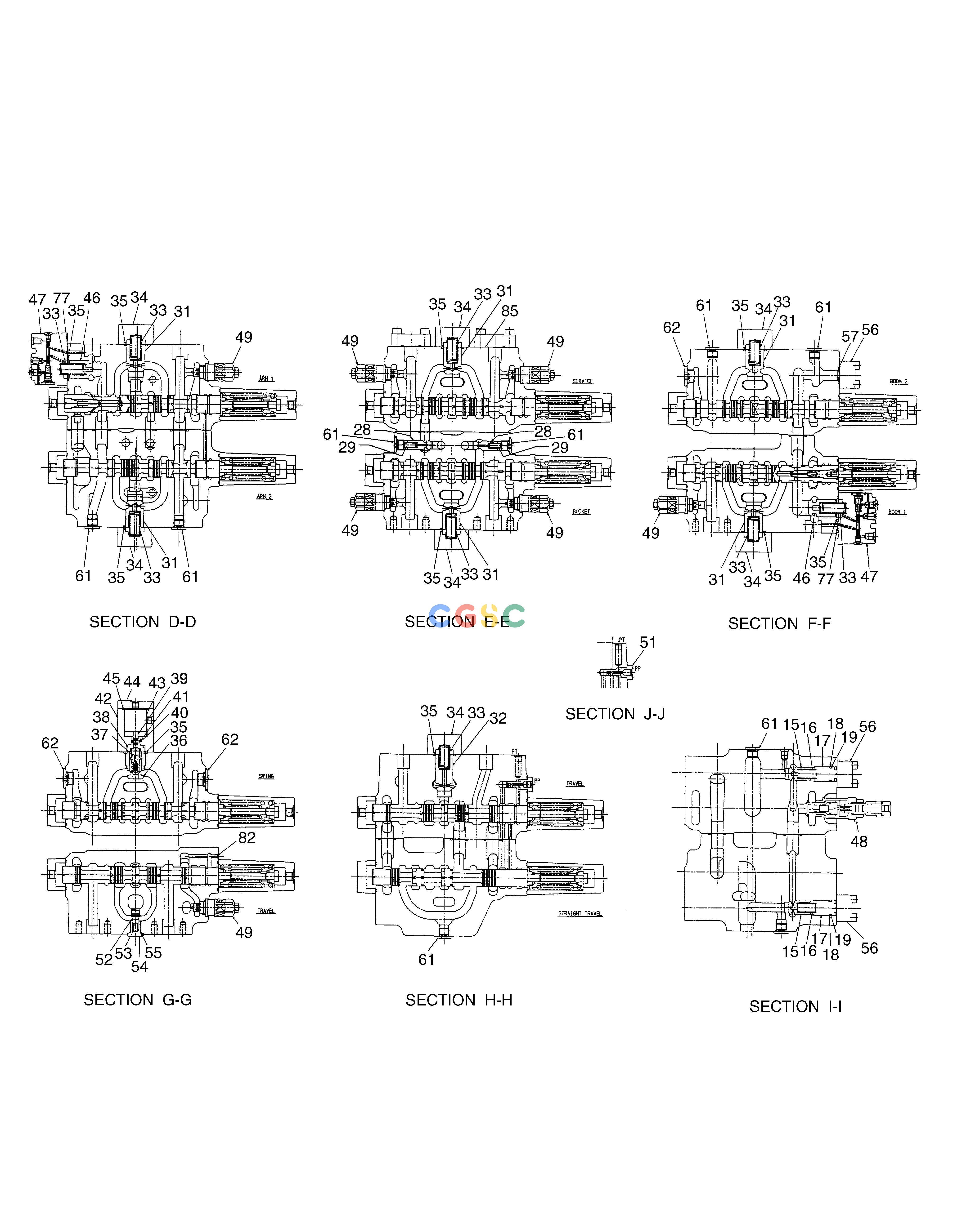 斗山零件查询CONTROL VALVE(3) SOLAR 500LC-V Doosan parts catalog online