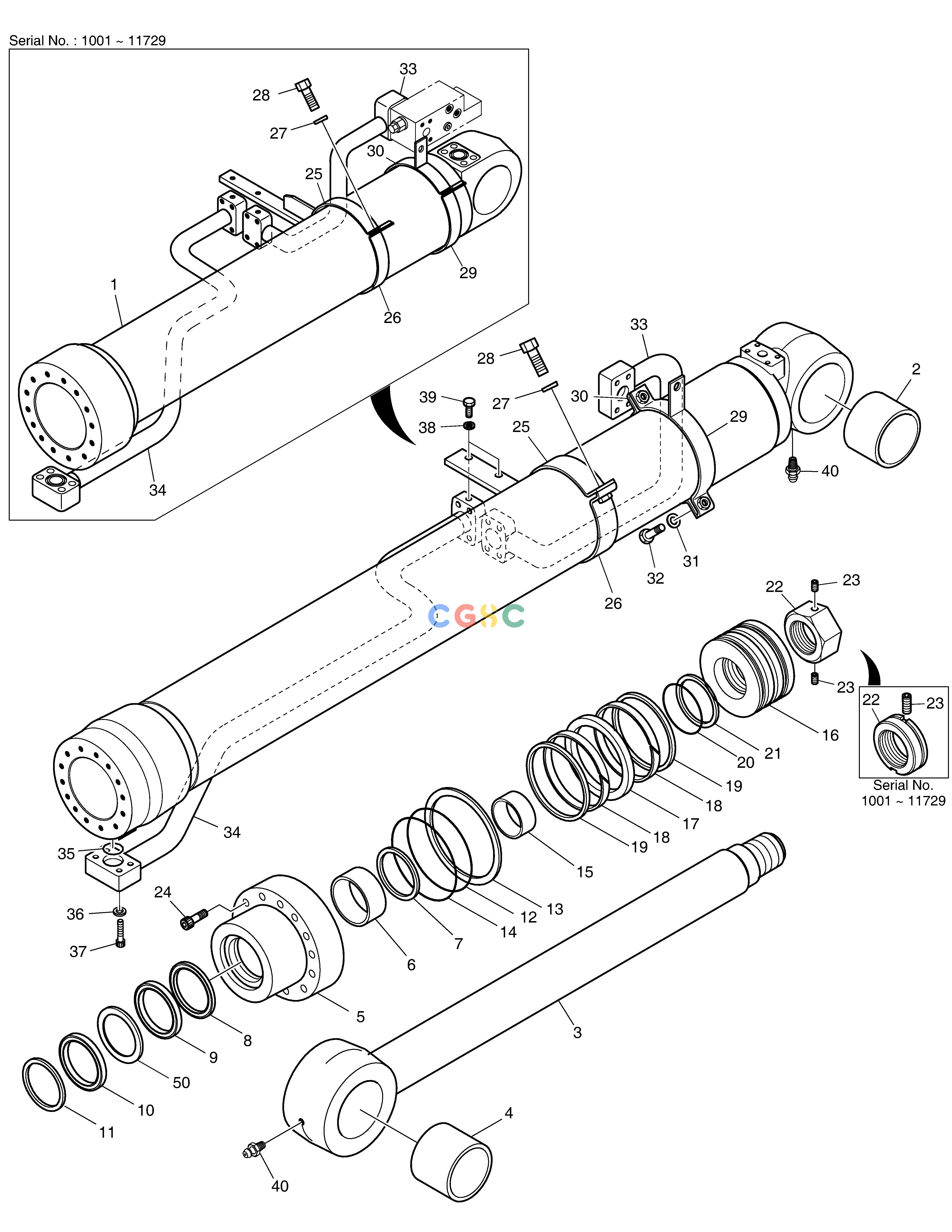 斗山零件查询BOOM CYLINDER(R.H)-LOCK VALVE SOLAR 500LC-V Doosan parts catalog online