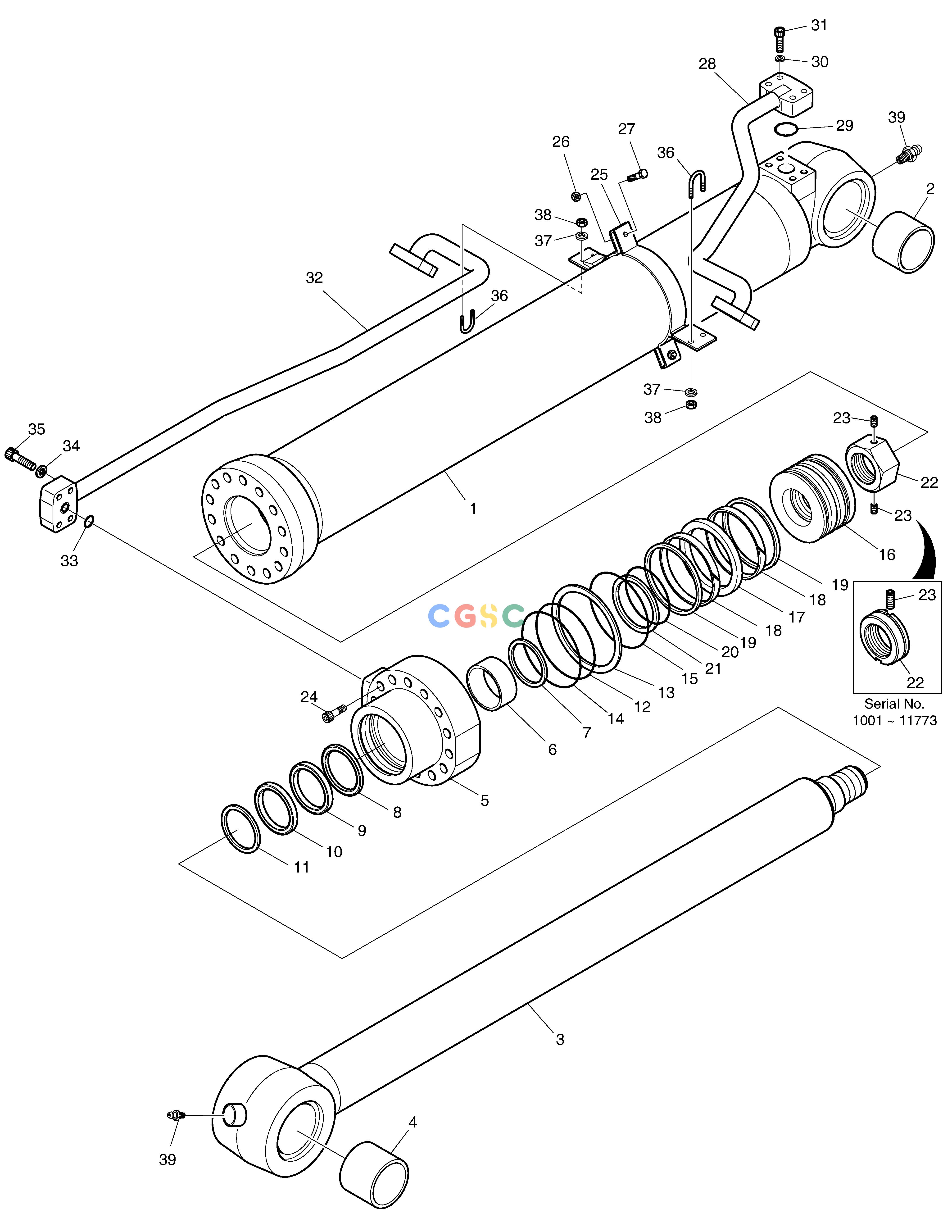斗山零件查询BUCKET CYLINDER-HEAVY DUTY SOLAR 500LC-V Doosan parts catalog online