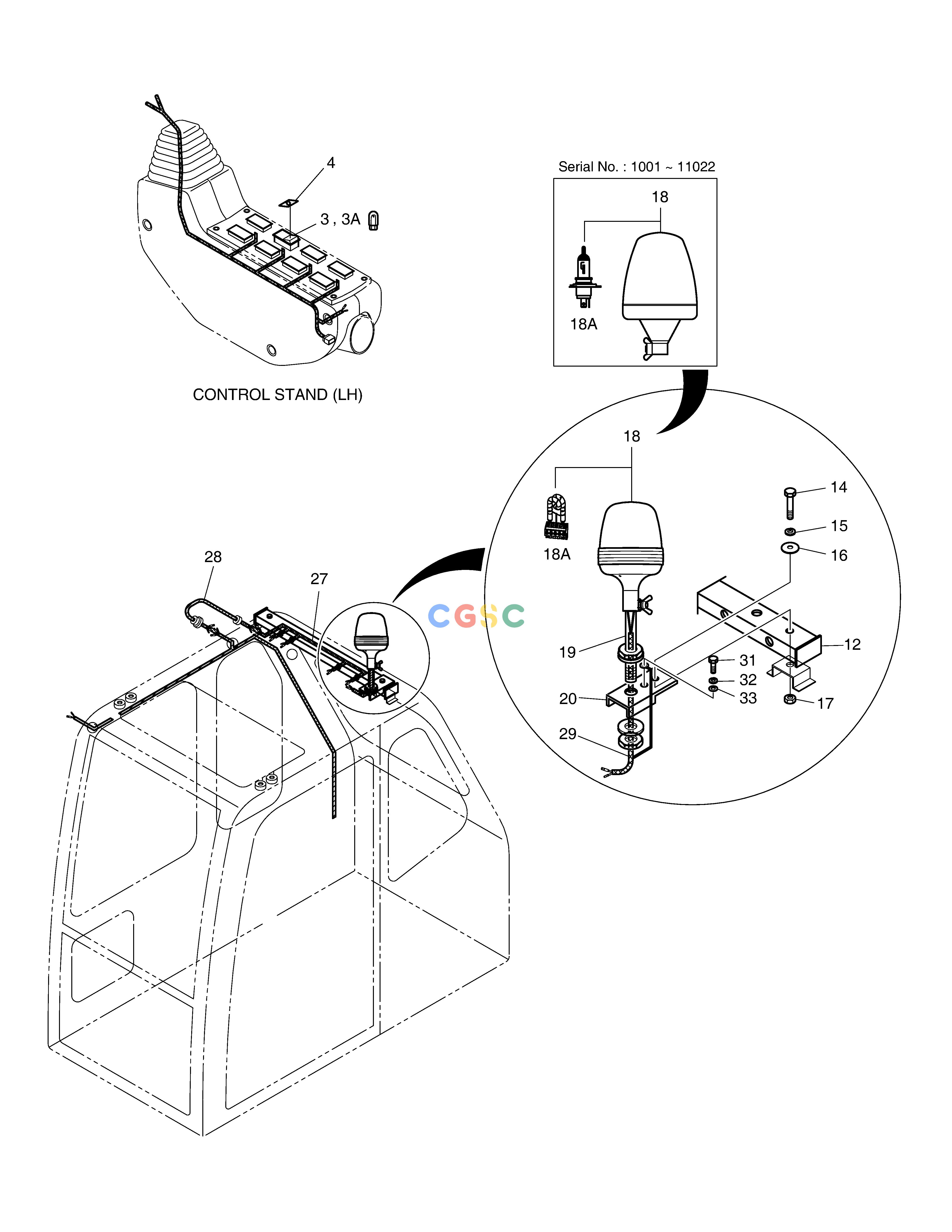 斗山零件查询ROTATING BEACON SOLAR 500LC-V Doosan parts catalog online