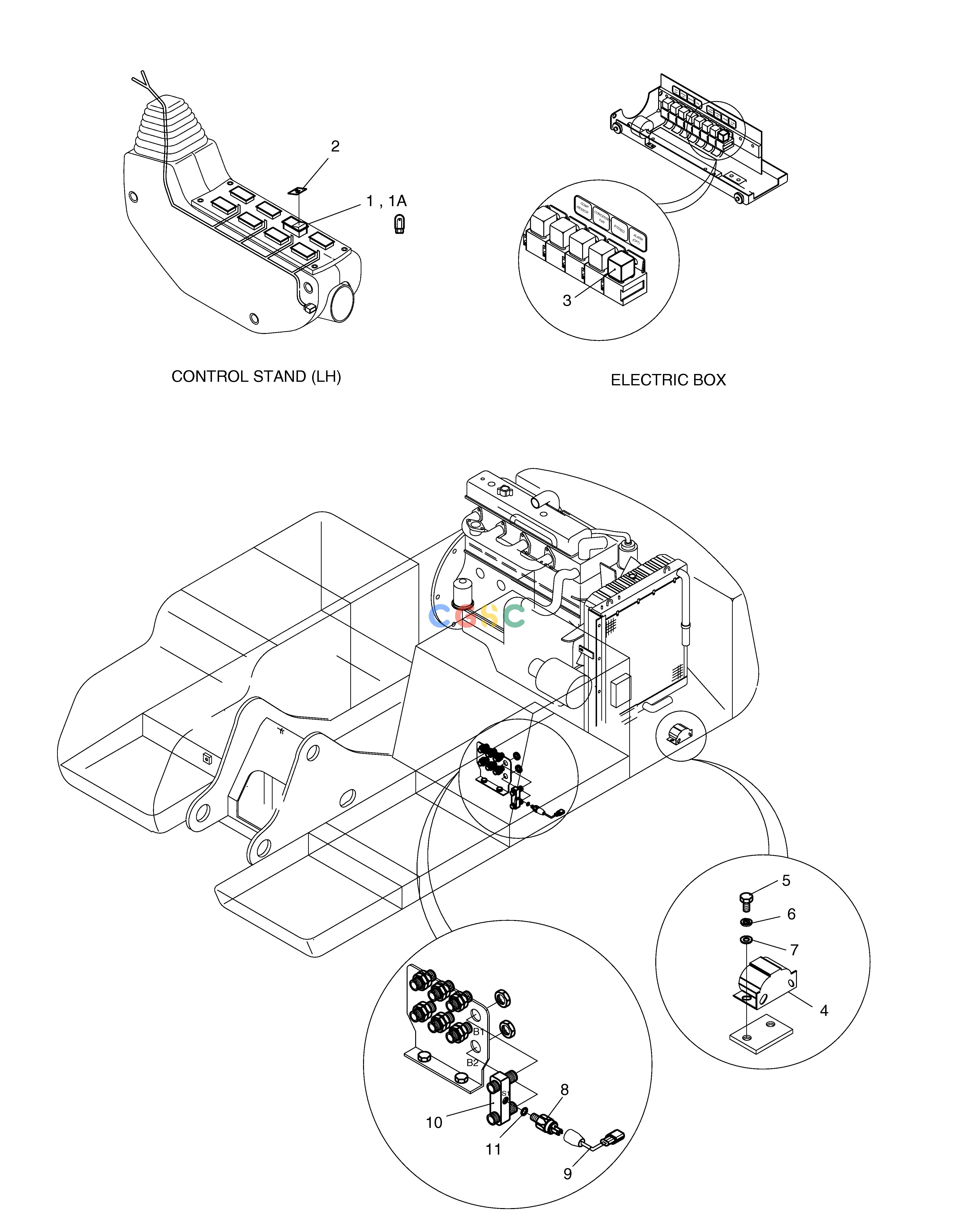 斗山零件查询TRAVEL/SWING ALARM ASS'Y SOLAR 500LC-V Doosan parts catalog online