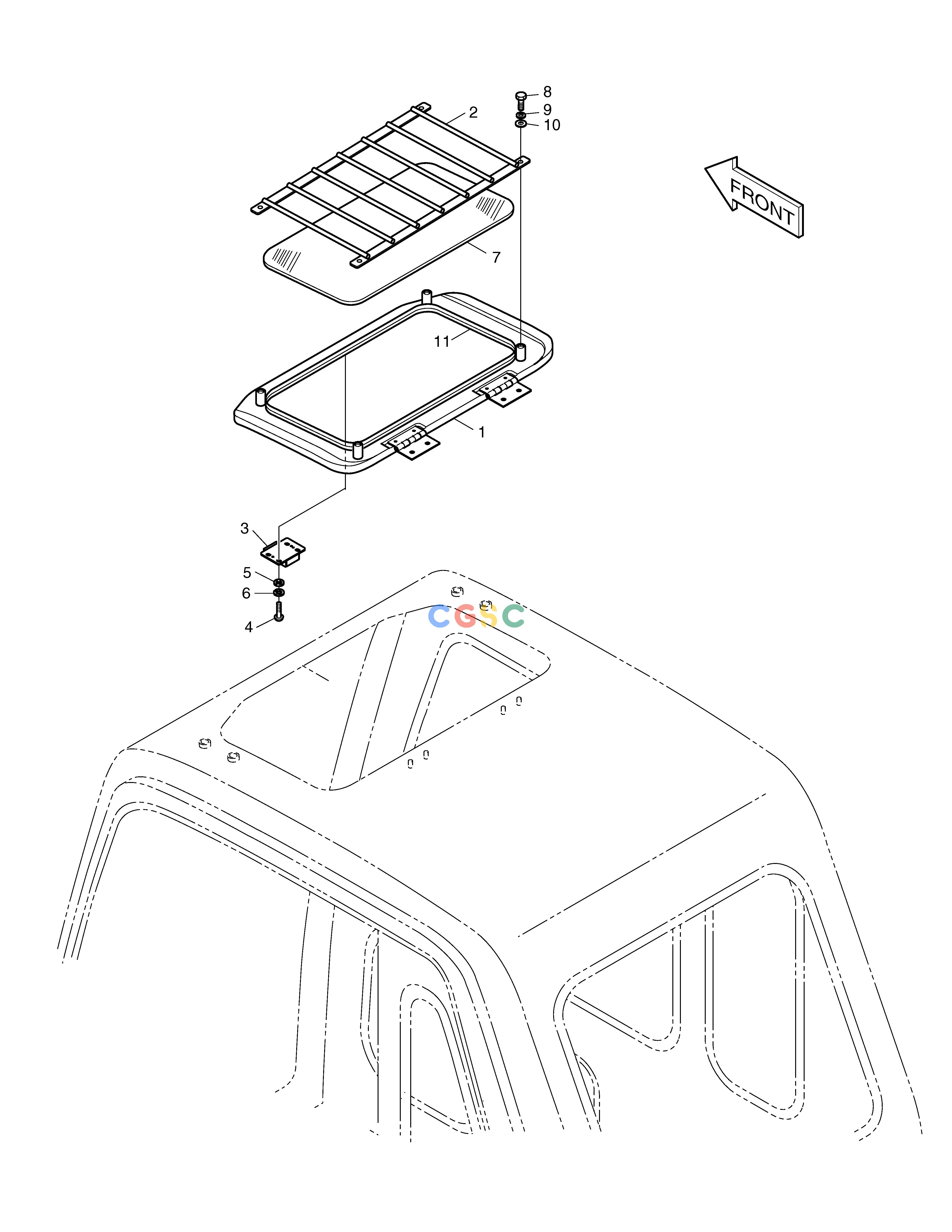 斗山零件查询SUN ROOF ASS'Y SOLAR 500LC-V Doosan parts catalog online