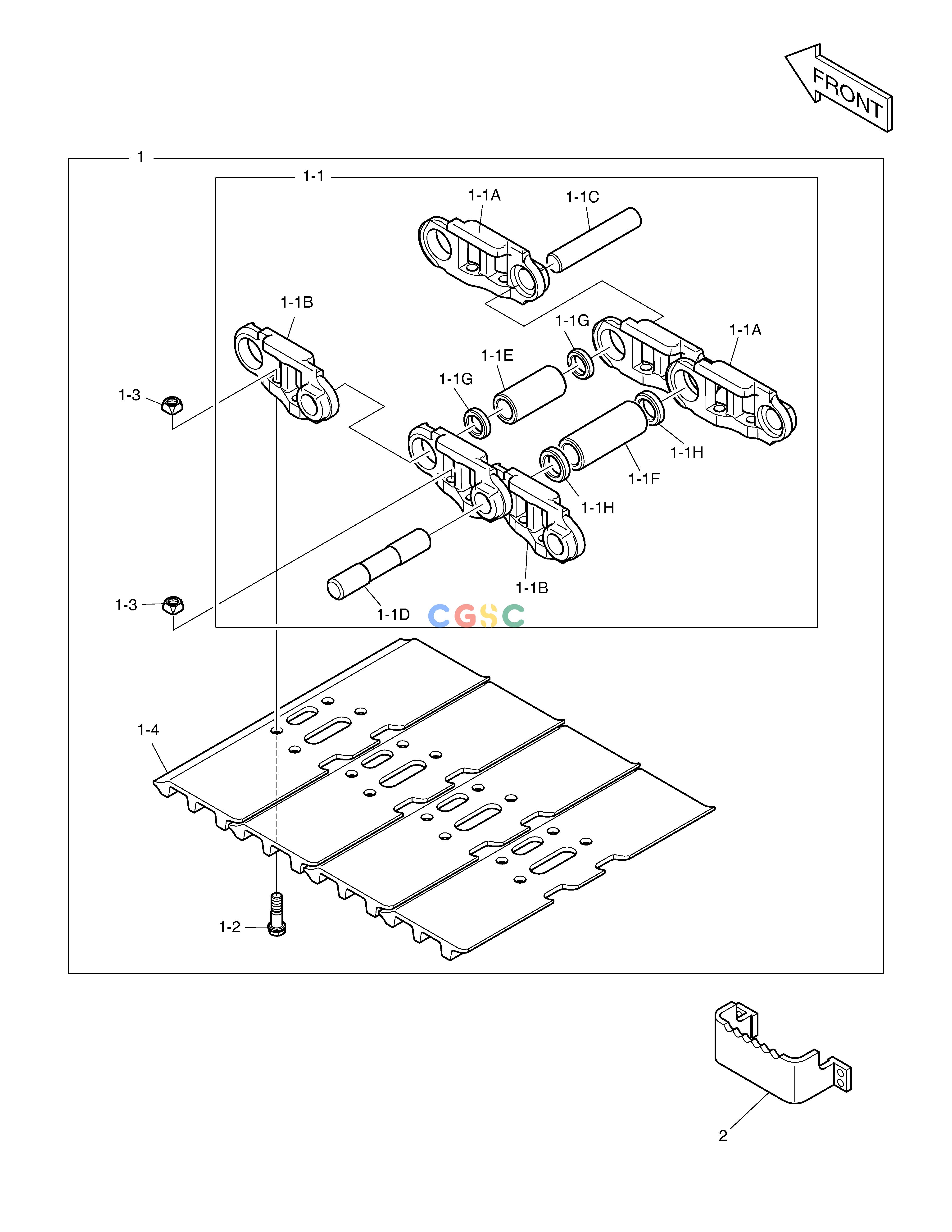 斗山零件查询TRACK SHOE-800G SOLAR 500LC-V Doosan parts catalog online